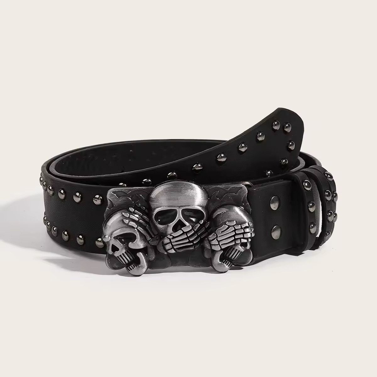 Other Skull Decorated Heavy Metal Dark Belt Size ONE SIZE - 1 Thumbnail