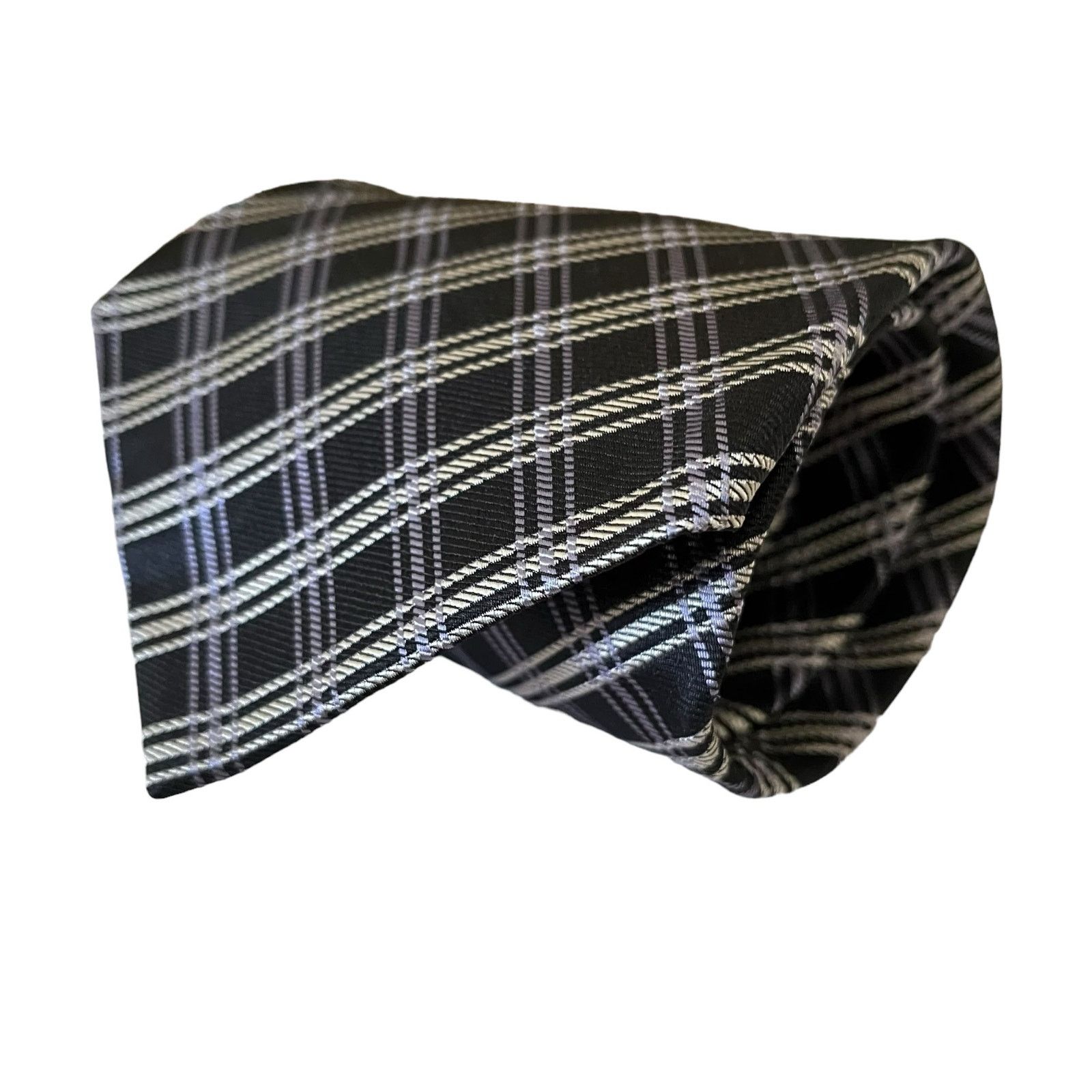 Polo Ralph Lauren × Vintage Polo Ralph Lauren Vintage Jacquard Plaid Check Wide Silk Tie Size ONE SIZE - 1 Thumbnail