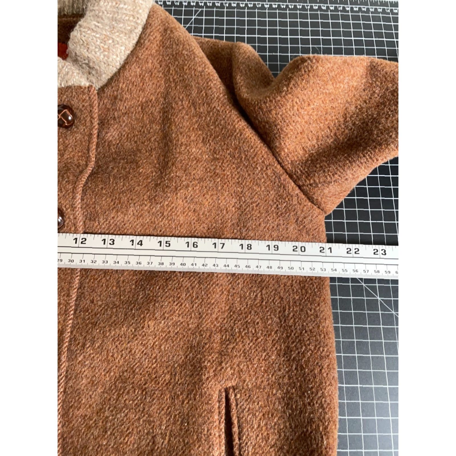 Doublet Vintage Wool Double Breasted Jacket Women M Brown Acetate Lining Mod Retro Bomber Jacket Size M / US 6-8 / IT 42-44 - 5 Thumbnail