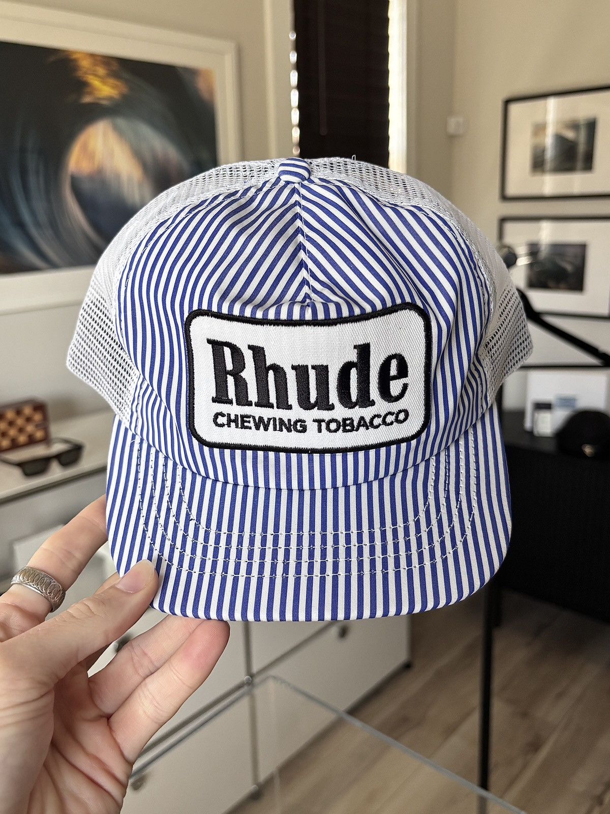 Rhude RHUDE | STRIPED TOBACCO PATCH HAT Size ONE SIZE - 4 Thumbnail