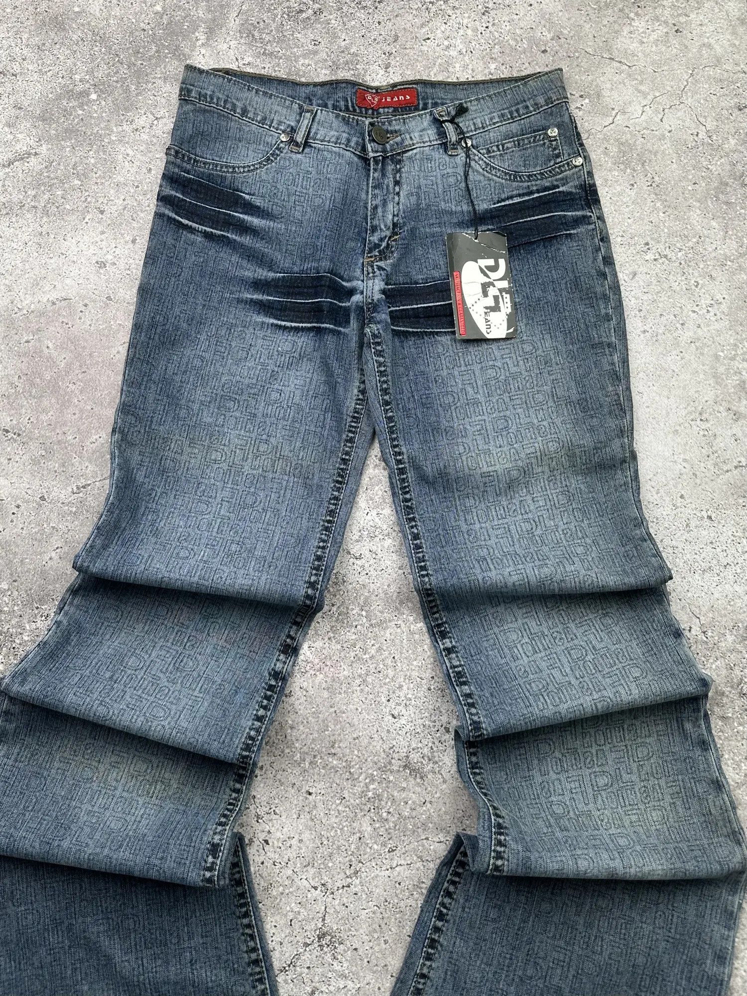 Japanese Brand Vintage Printed Flare Jeans C200(V331) Size 27" / US 4 / IT 40 - 2 Thumbnail