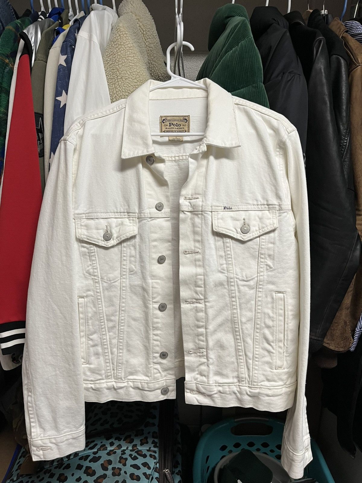 Polo Ralph Lauren polo ralph lauren white denim trucker jacket Size US M / EU 48-50 / 2 - 2 Thumbnail