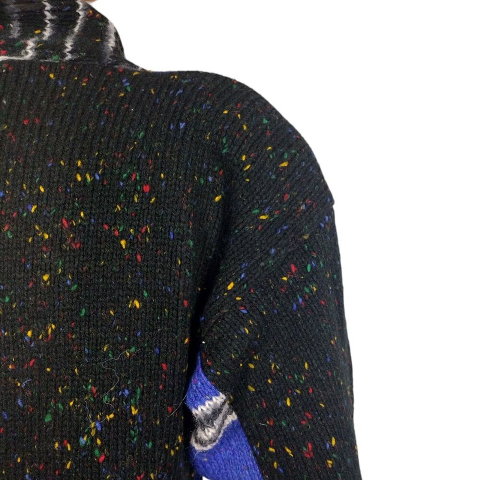 Vintage VTG 90s Chunky Asian Character Sweater by Counterparts Size M / US 6-8 / IT 42-44 - 9 Thumbnail