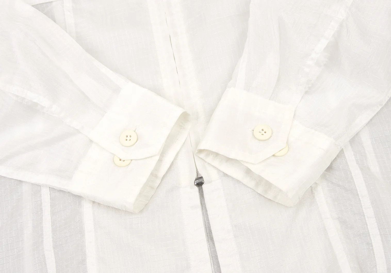 Issey Miyake Zip-up Ripstop Shirt Blouson in White, Size M Size US M / EU 48-50 / 2 - 7 Thumbnail