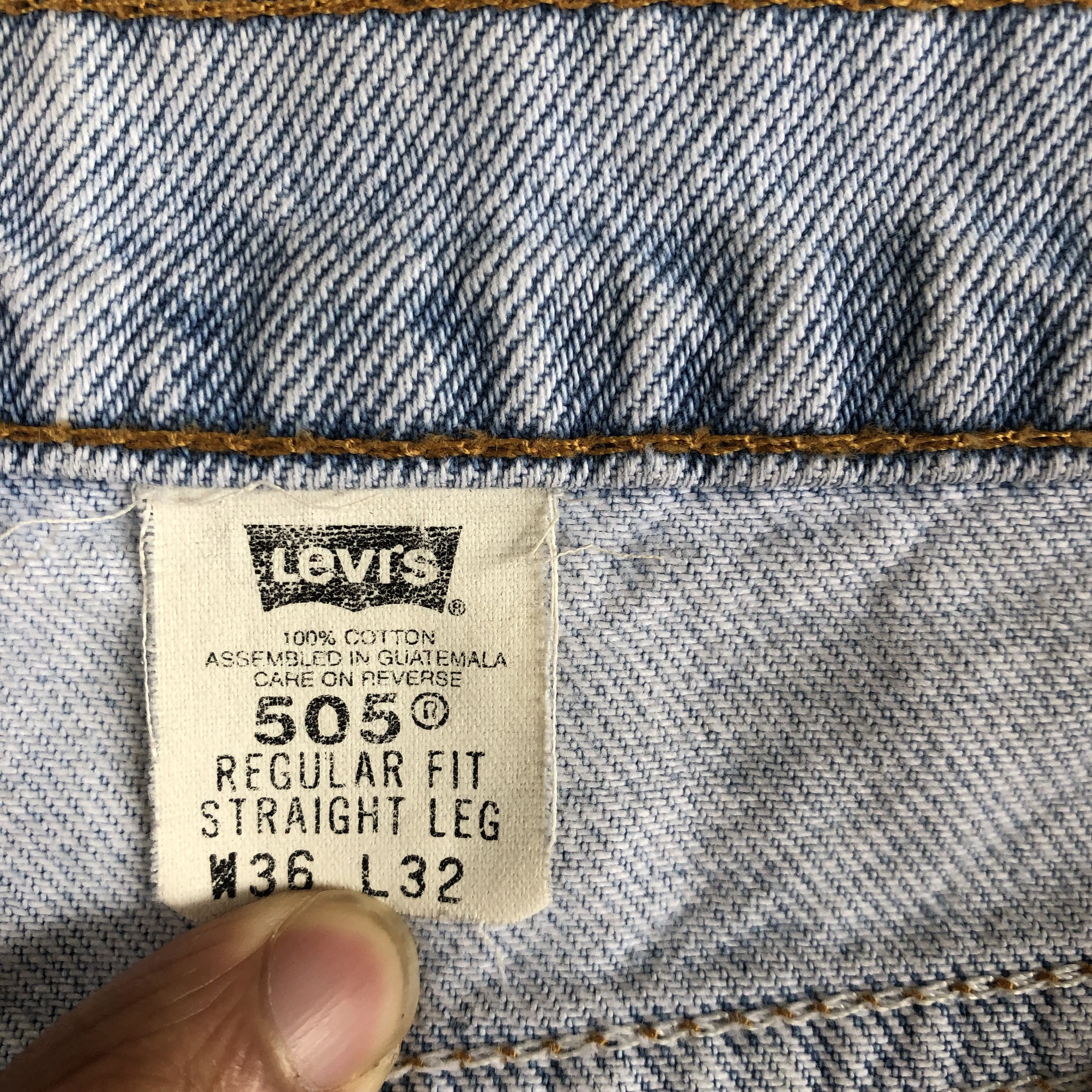 Levi's Vintage 90s Levis 505 Sun Faded Jeans Levis Light Wash Denim Size US 34 / EU 50 - 9 Thumbnail