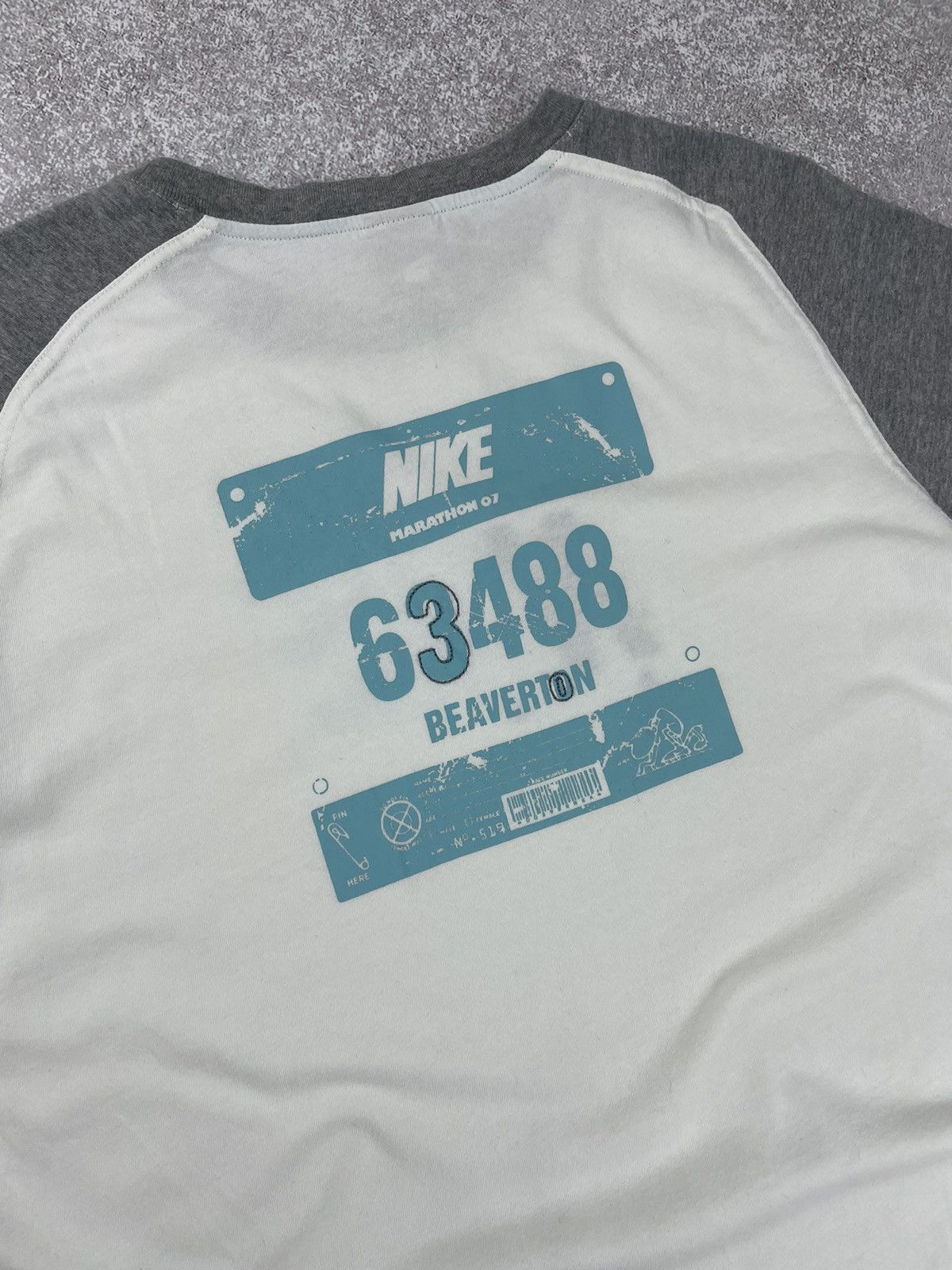 Nike × Vintage Vintage Y2k Nike Marathon Logo Tee T shirt Size US XL / EU 56 / 4 - 8 Thumbnail