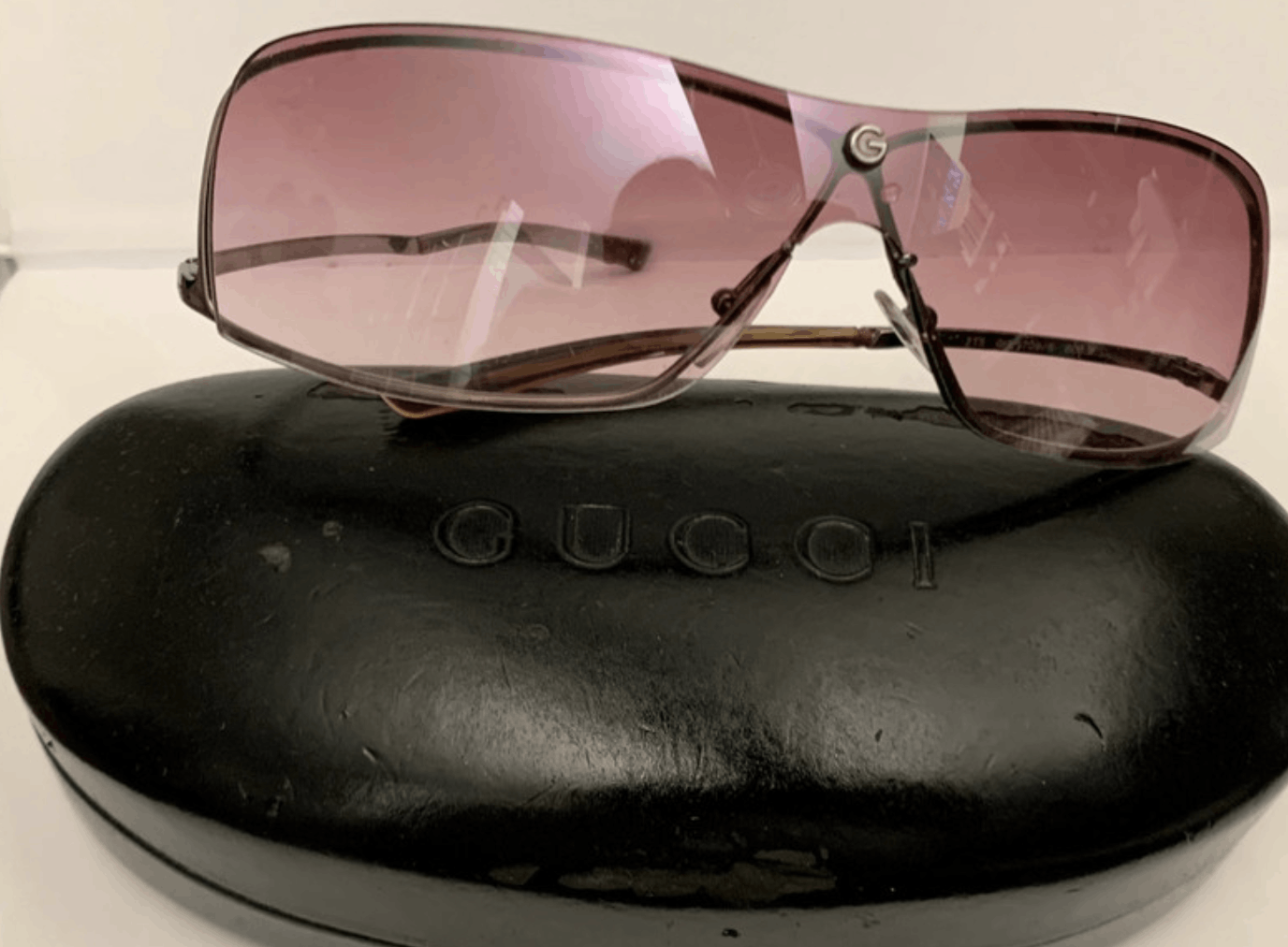 Gucci Sunglasses Logo GG Shield Square Mask Vintage EX0260