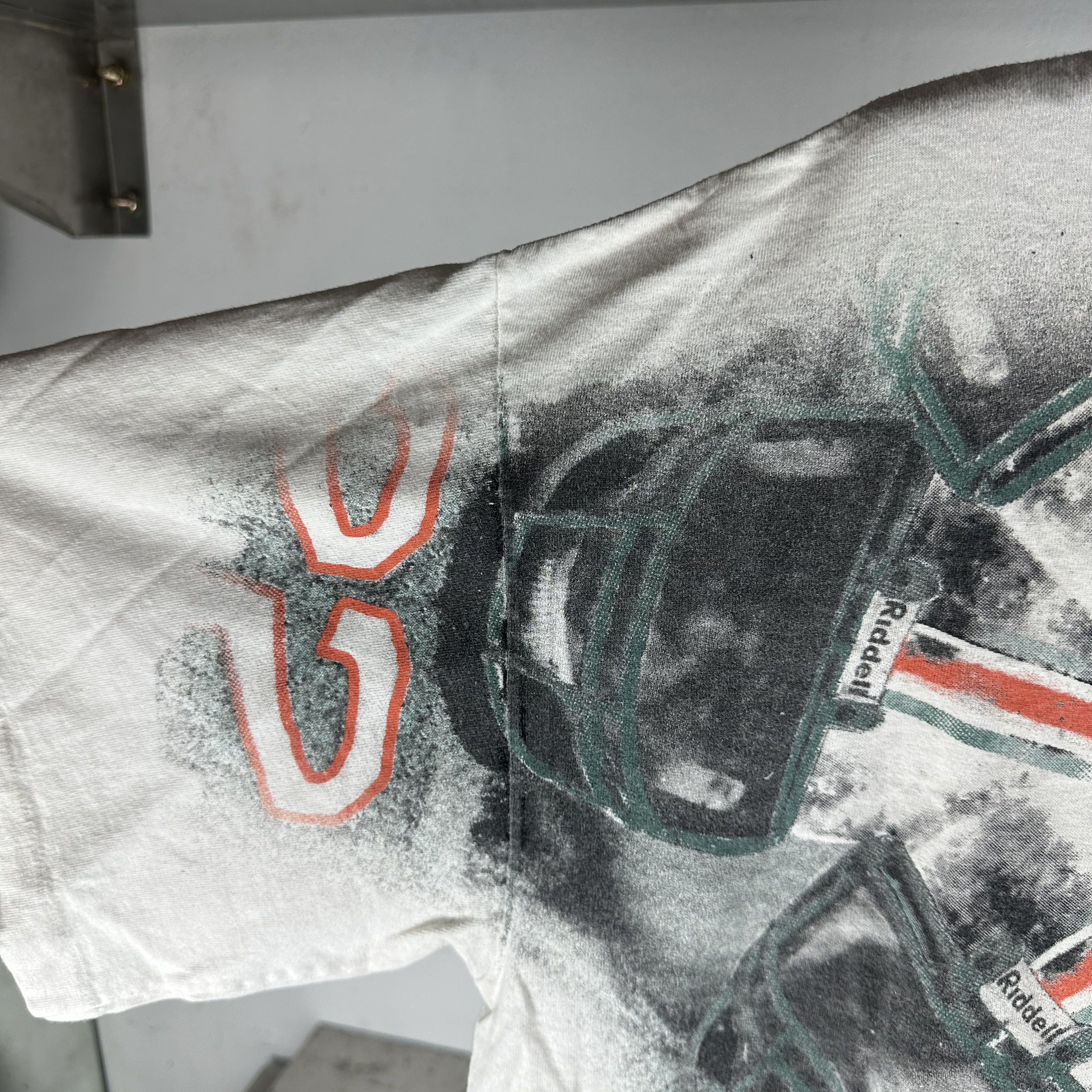 Vintage ​Vintage 1996 Miami Dolphins NFL AOP Double Sided T-shirt Size US XL / EU 56 / 4 - 8 Thumbnail