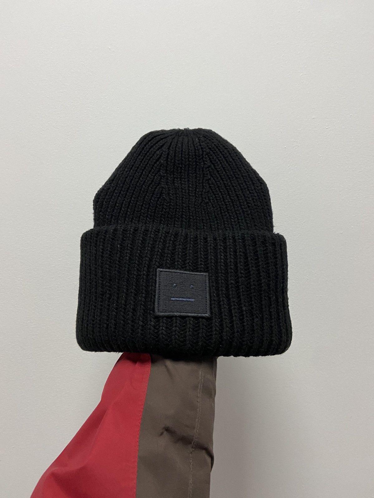 Pre-owned Acne Studios X Vintage Acne Studios Hat Knitted Vintage Box Logo Face Wool In Black