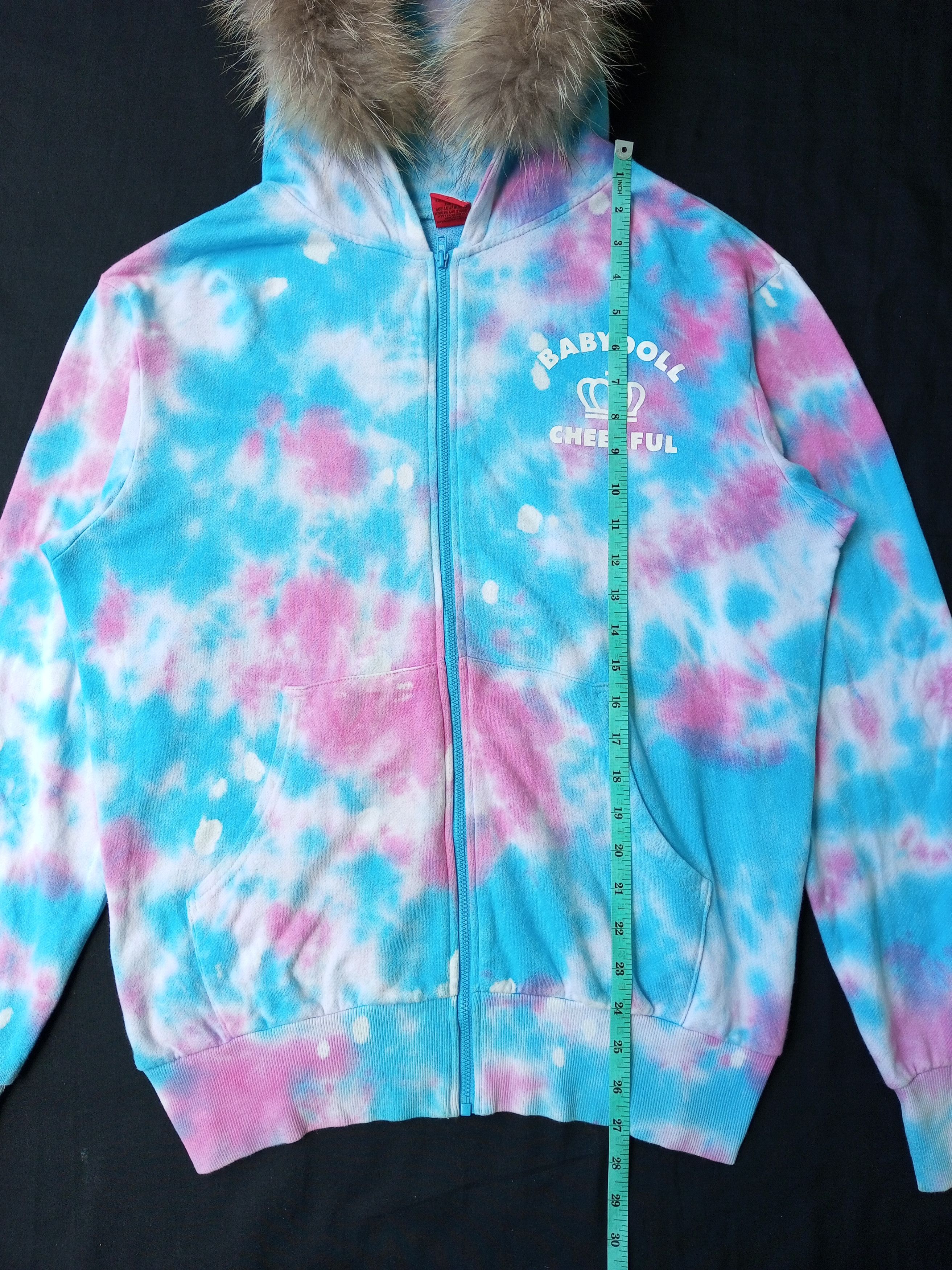 If Six Was Nine × Japanese Brand × Le Grande Bleu (L.G.B.) BABY DOLL Tie Dye All Over Fur Hoodie Size US L / EU 52-54 / 3 - 8 Thumbnail
