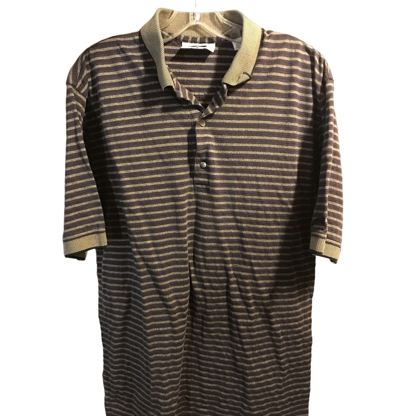 Other Slazenger Vintage Men’s M Gray Striped SS Cotton Polo Shirt Size US M / EU 48-50 / 2 - 1 Thumbnail