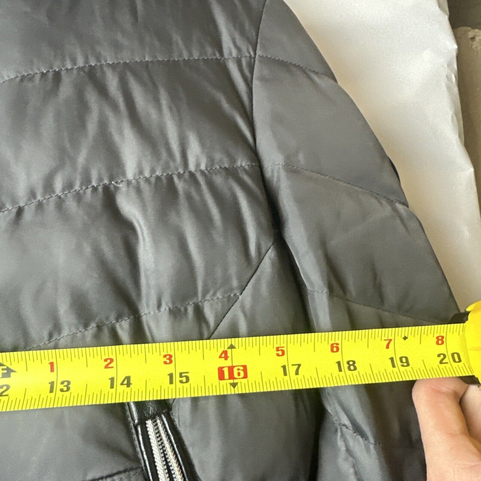 Vince Camuto VINCE CAMUTO Women's M grey Full Zip Quilted Hooded Puffer Size M / US 6-8 / IT 42-44 - 6 Thumbnail