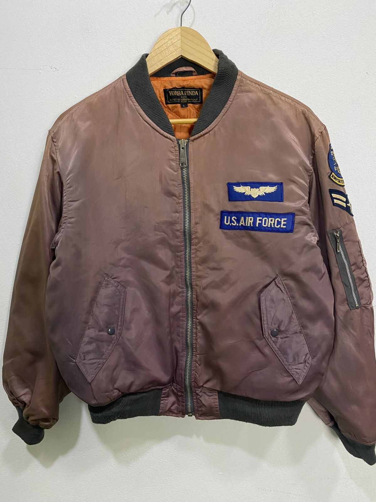 Vintage Vintage us air force sunfaded bomber jacket Size US L / EU 52-54 / 3 - 8 Thumbnail