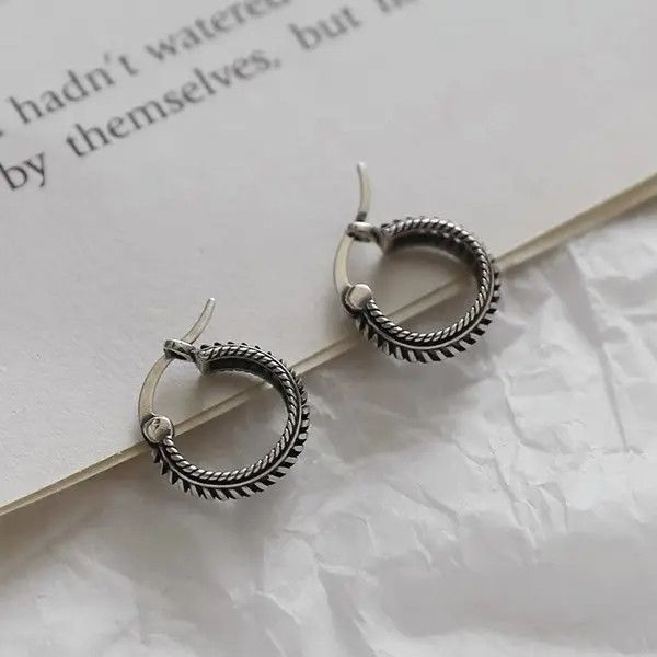 Other 100%925 silver retro punk earrings Size ONE SIZE - 7 Thumbnail