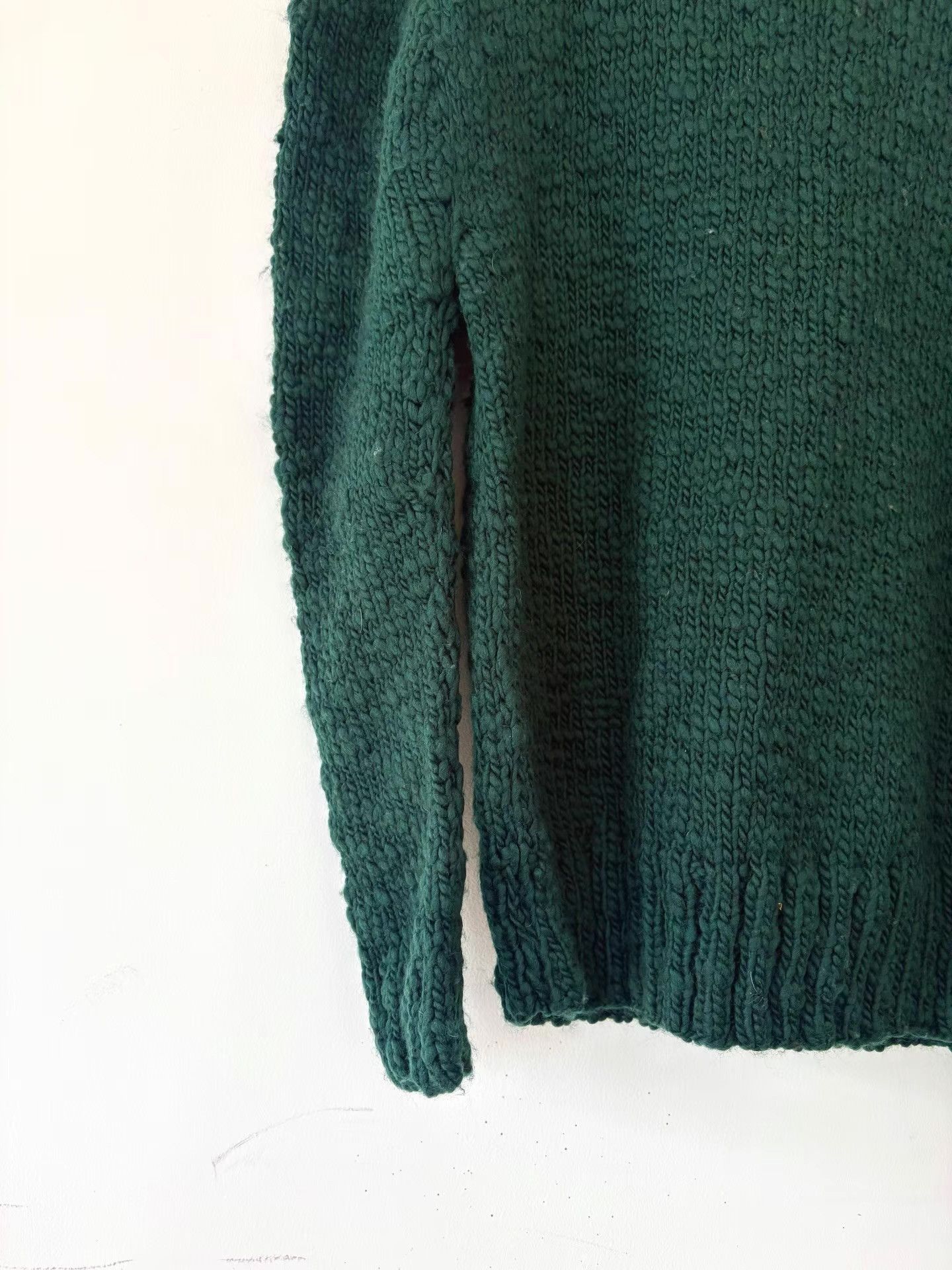 Ann Demeulemeester Green Long Sleeve Knit Sweater with Button Shoulders Size US XXS / EU 40 - 4 Thumbnail
