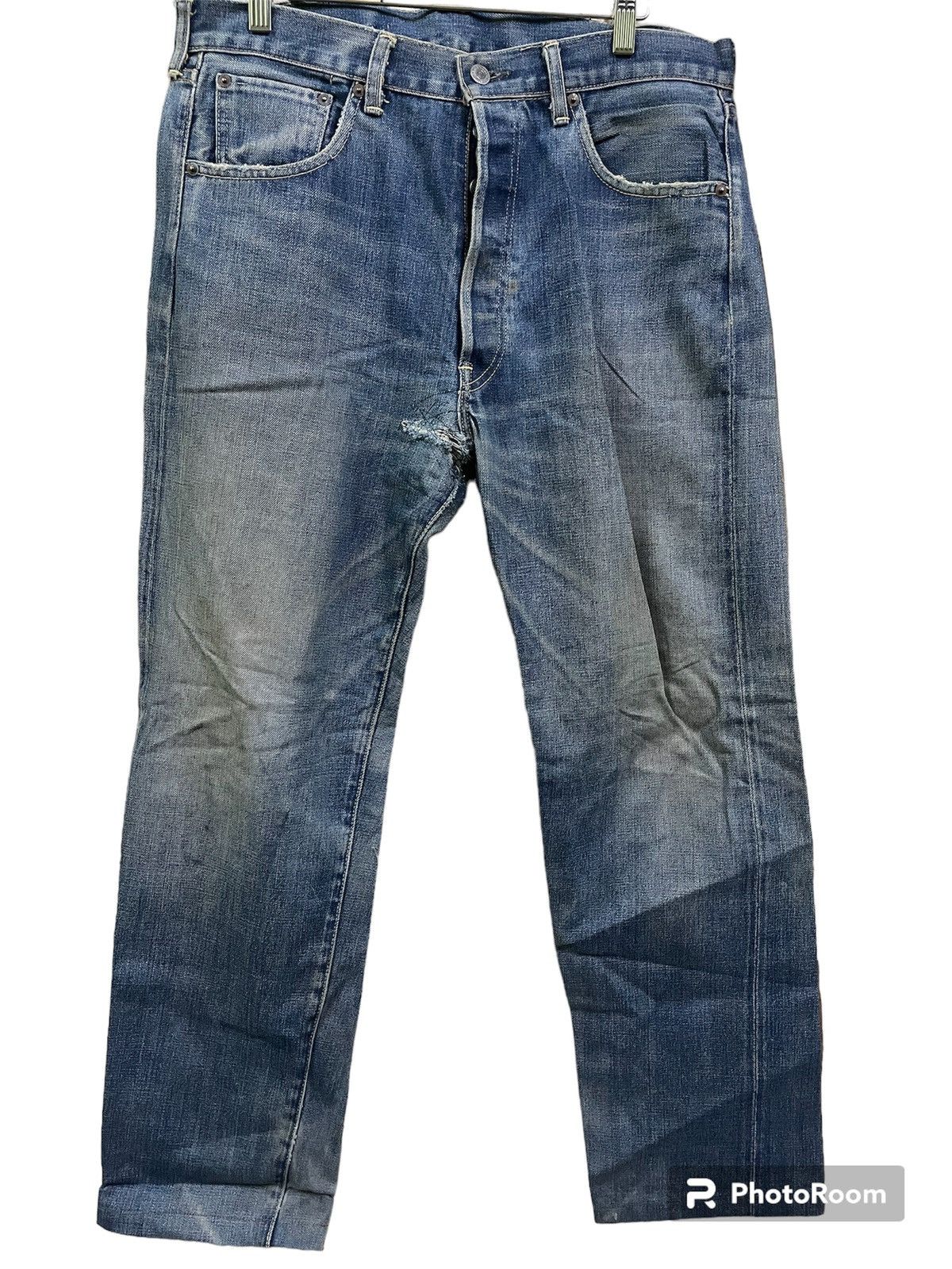 Levi's Levis 501 Big E 1966 Japan Made Damage Jeans Size US 34 / EU 50 - 1 Thumbnail