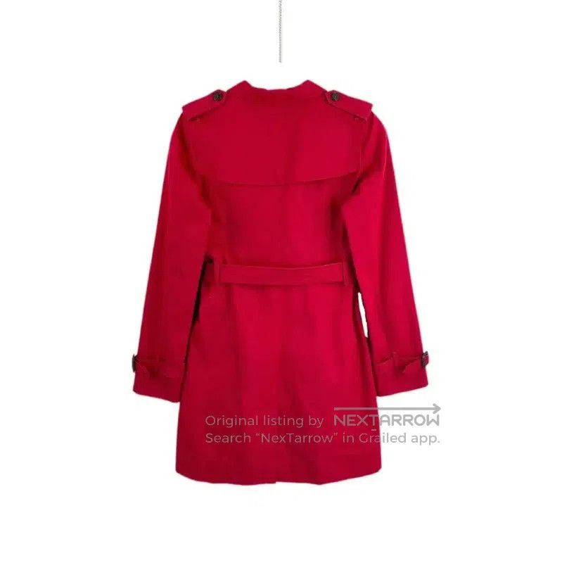 Burberry Burberry Red Cotton Women's Trench Coat. Size XXS / US 00 / IT 34 - 2 Thumbnail