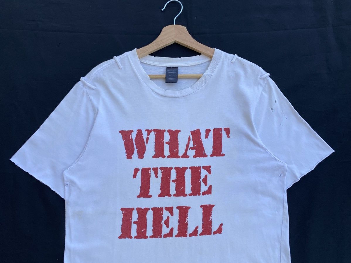 Japanese Brand Rare "What The Hell" Inspired by Number (N)ine Tshirt Size US L / EU 52-54 / 3 - 7 Thumbnail