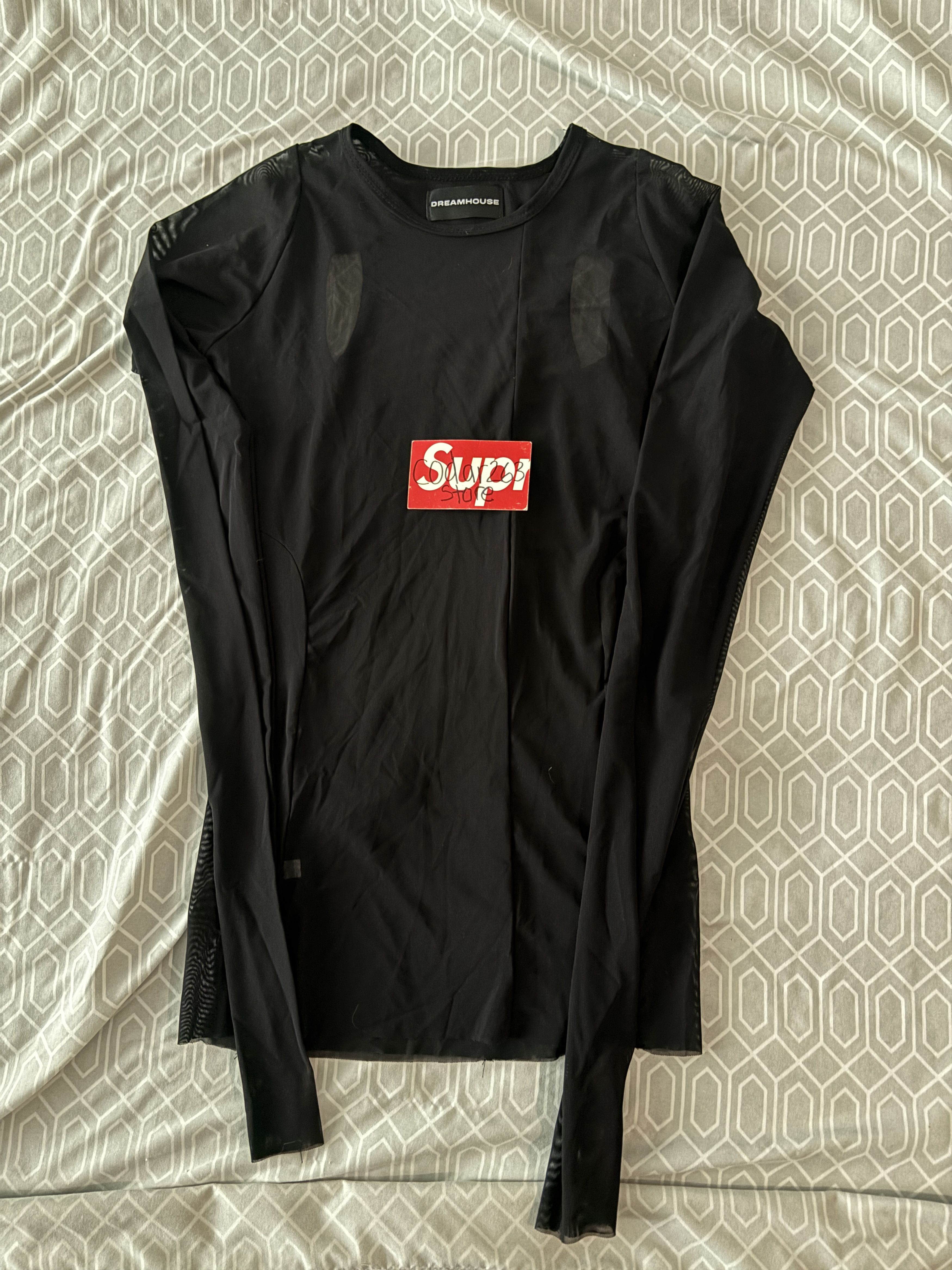 Rick Owens Dreamhouse Window Mesh Longsleeve Tee - Small Black Size US S / EU 44-46 / 1 - 2 Thumbnail