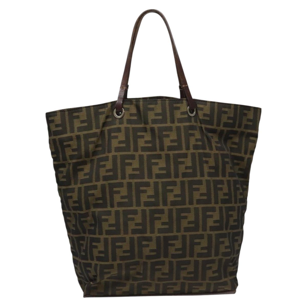 Zucca Brown Canvas Tote Bag (Pre-Owned)