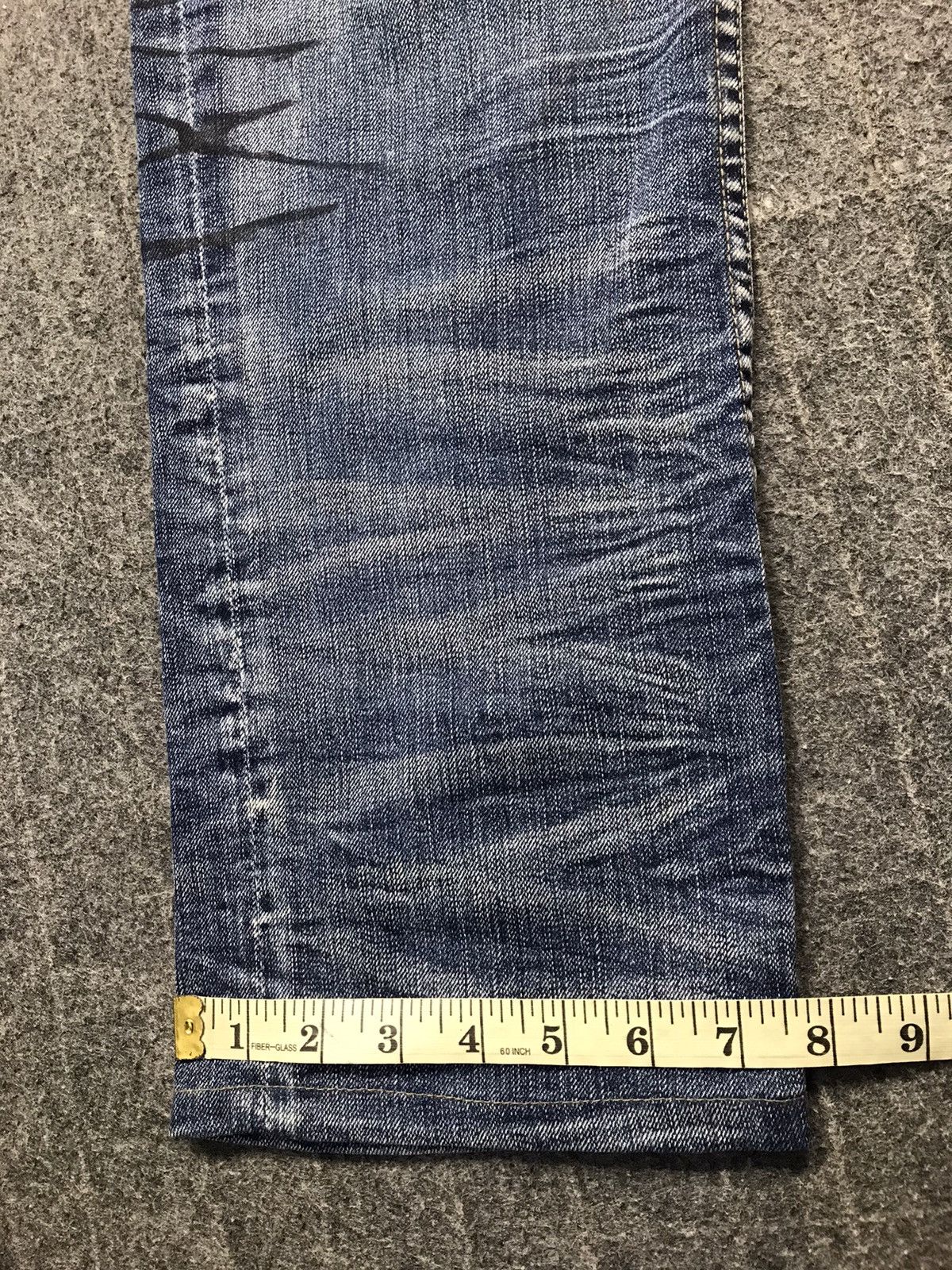 Japanese Brand Hype 90s Lyric Whisker Indigo Denim Straight Cut Size US 33 - 14 Thumbnail