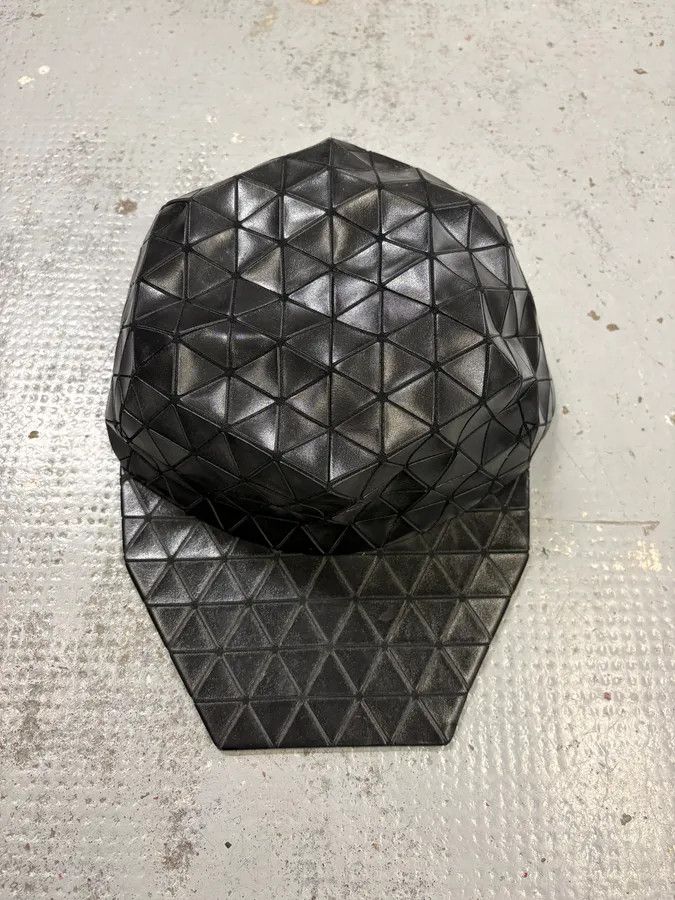 Issey Miyake Issey Miyake Black Nylon Geometric Triangle Cap Size ONE SIZE - 4 Thumbnail