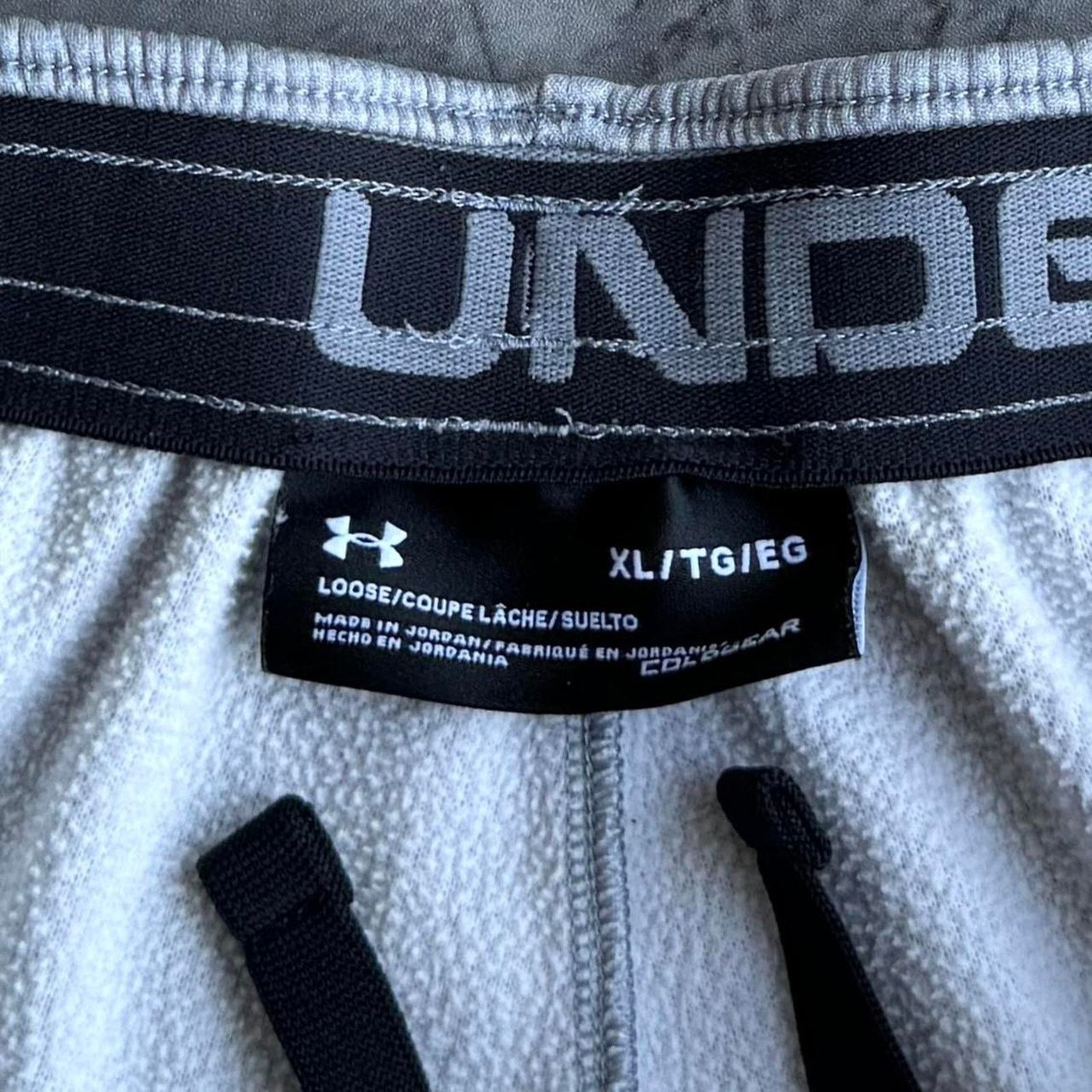 Under Armour × Vintage Vintage Y2K Under Armour Baggy Loose Grey Tech Sweatpants Size US 38 / EU 54 - 3 Thumbnail
