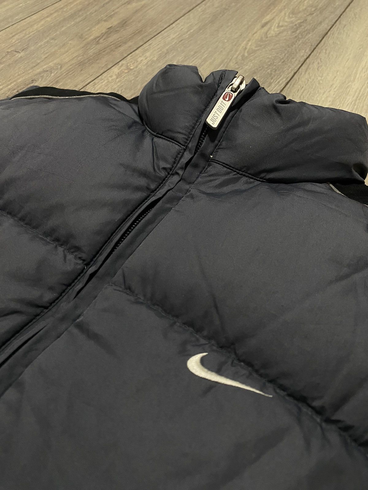 Vintage Nike Vest Puffer Vintage Mens Big Logo Reversible 90s Gray Size US M / EU 48-50 / 2 - 3 Thumbnail