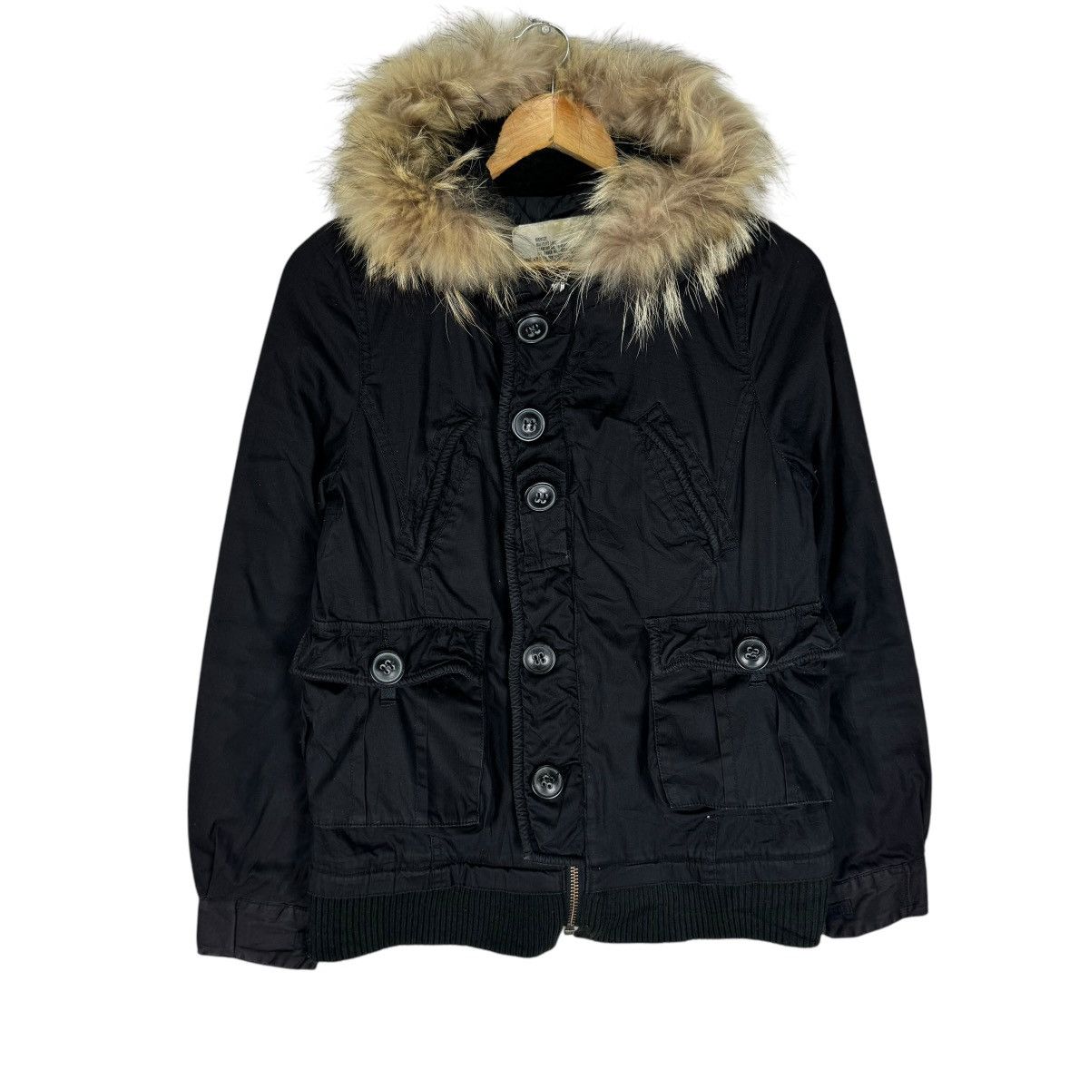 If Six Was Nine ☀️MOUSSY HOODIE FUR MILITARY JACKET Size US S / EU 44-46 / 1 - 4 Thumbnail