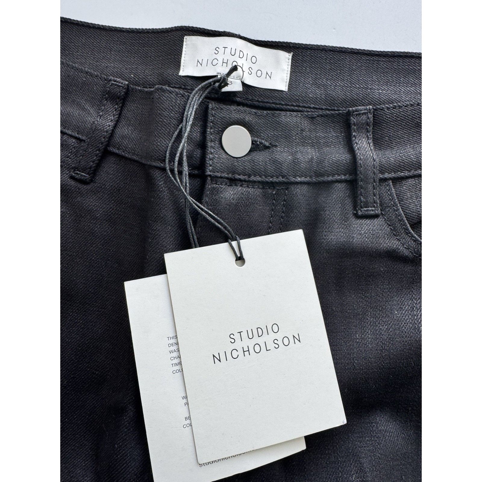 Studio Nicholson STUDIO NICHOLSON Ruthe Selvedge Denim - Black Size 3 Size US 33 - 1 Thumbnail