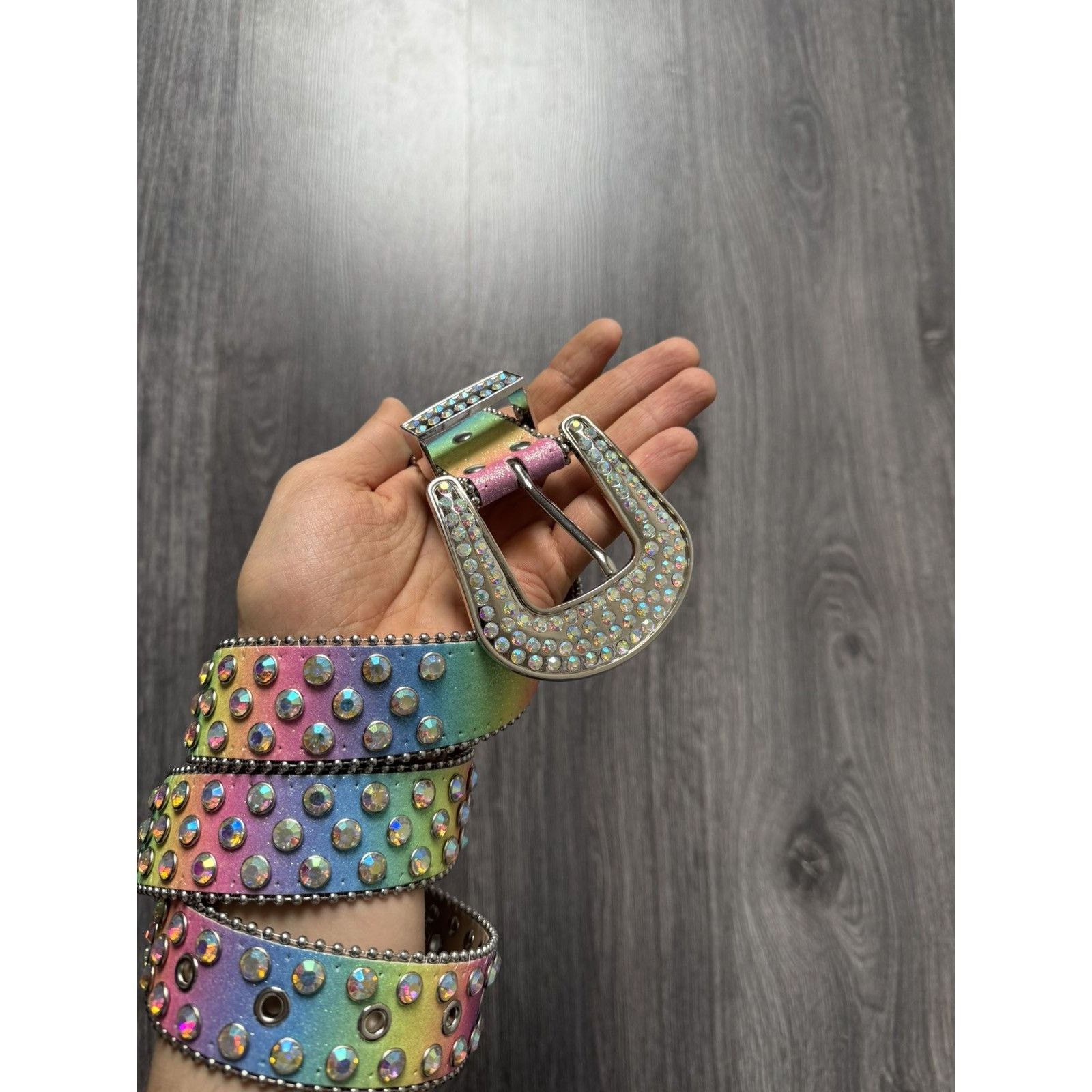 Japanese Brand × Vintage Vintage Belts Y2K Rhinestones Punk Rhinestone BB Simon style Size ONE SIZE - 4 Thumbnail