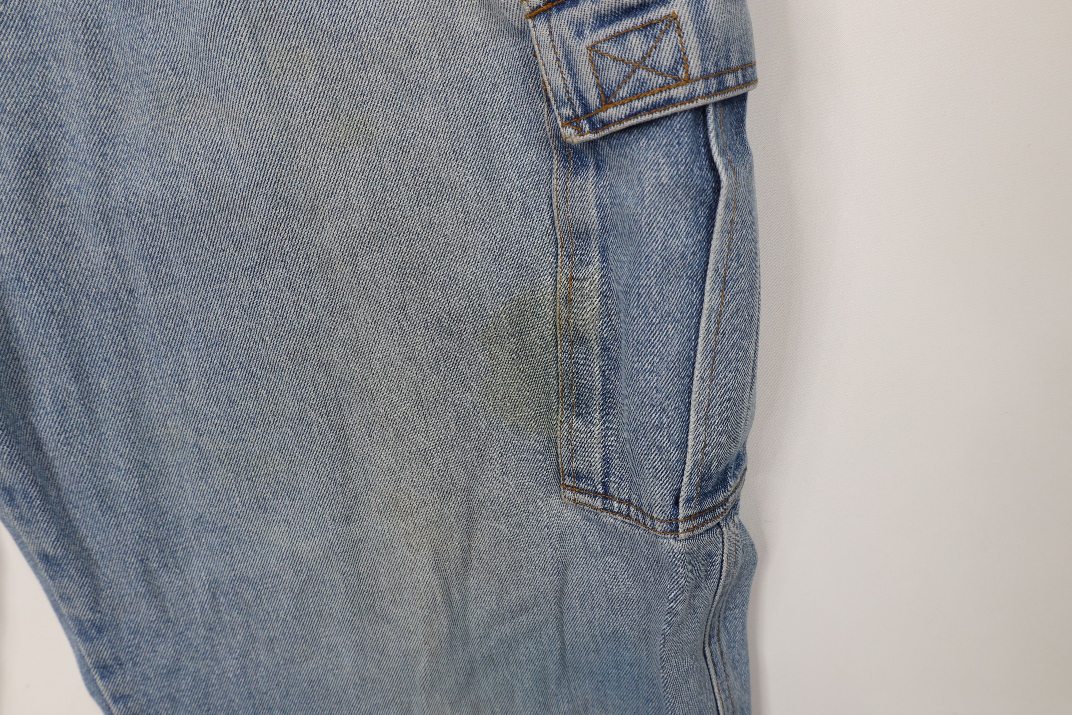 Vintage Vintage 90s Y2K Streetwear Baggy Wide Leg Cargo Jeans Blue Size US 38 / EU 54 - 6 Thumbnail