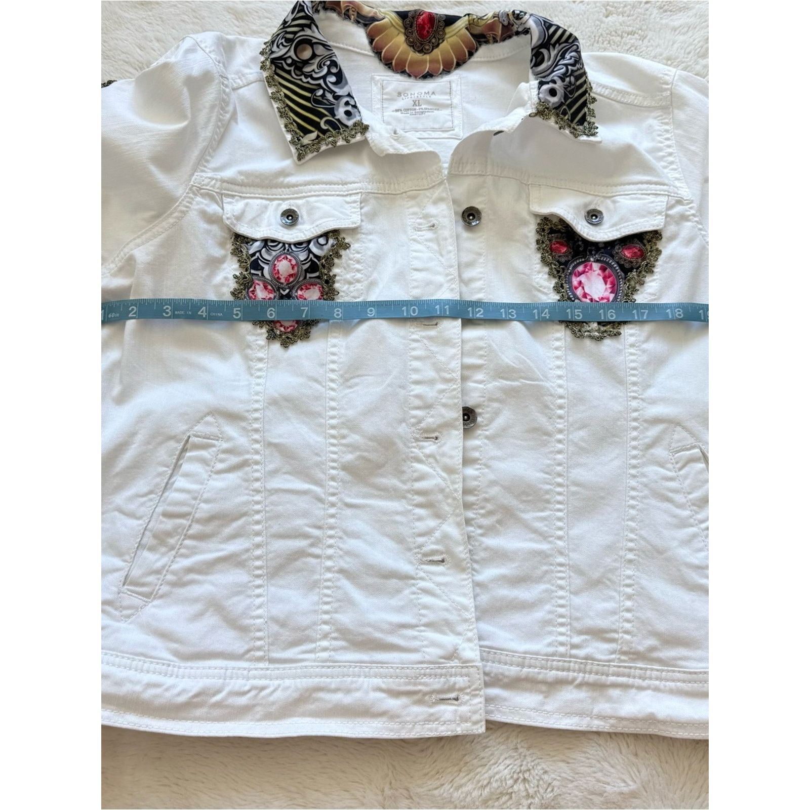 Sonoma SONOMA white jeans jacket size XL Size XL / US 12-14 / IT 48-50 - 9 Thumbnail
