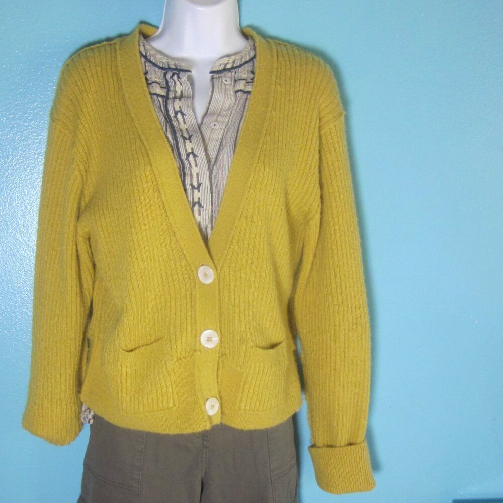 Free People Free People Womens Size L V-Neck Ribbed Button Up Mimosa Mus Size L / US 10 / IT 46 - 10 Thumbnail