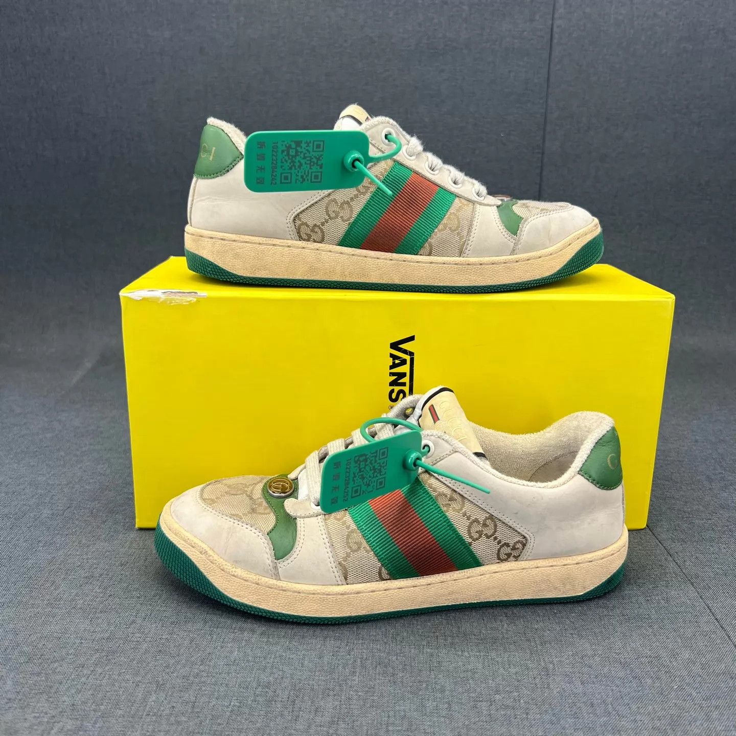 Gucci Gucci Green Ace Sneaker W36, Original Box, New Size US 5.5 / IT 35.5 - 2 Thumbnail