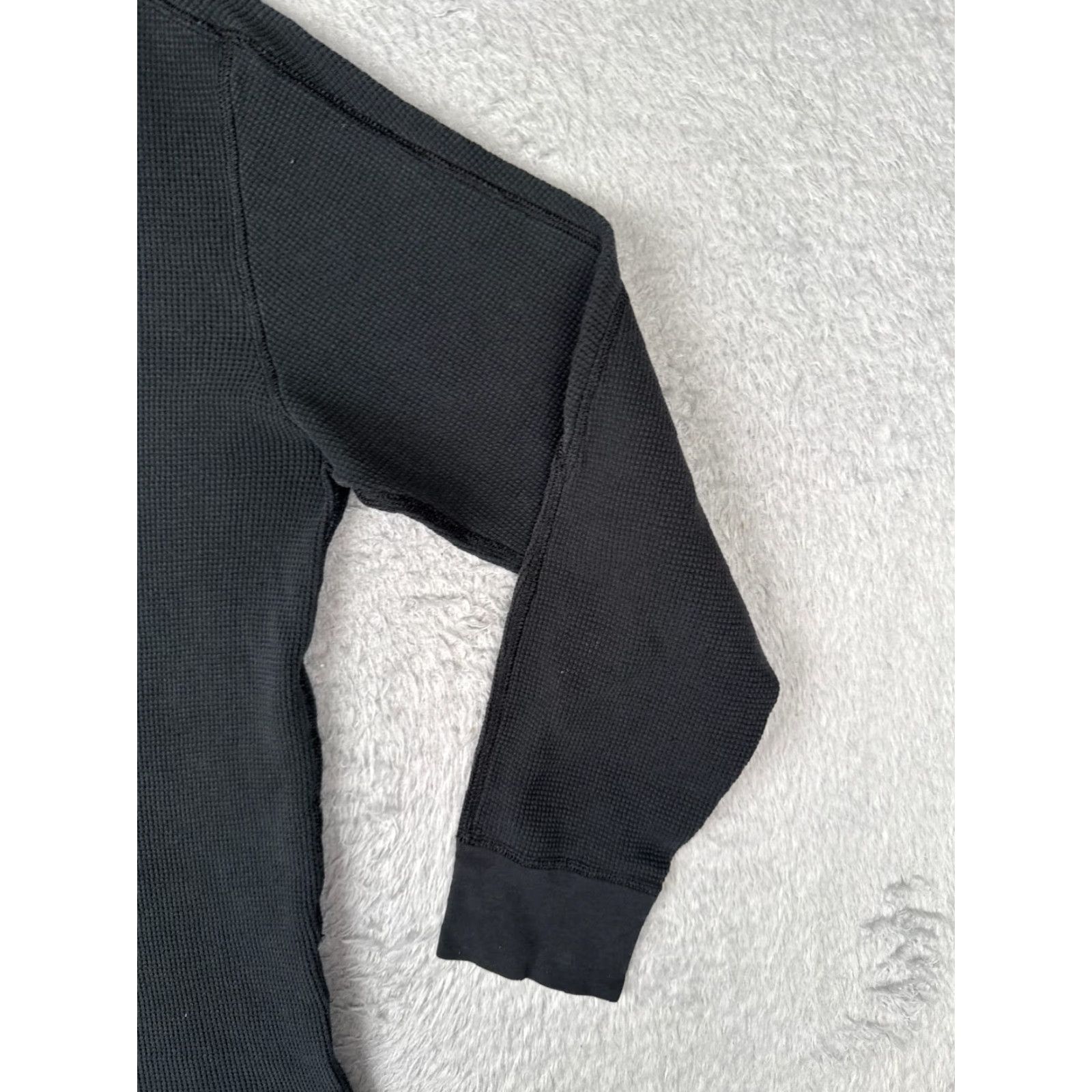 Polo Ralph Lauren Polo Ralph Lauren Shirt Women Large Black Waffle Knit Long Sleeve READ Size L / US 10 / IT 46 - 2 Thumbnail