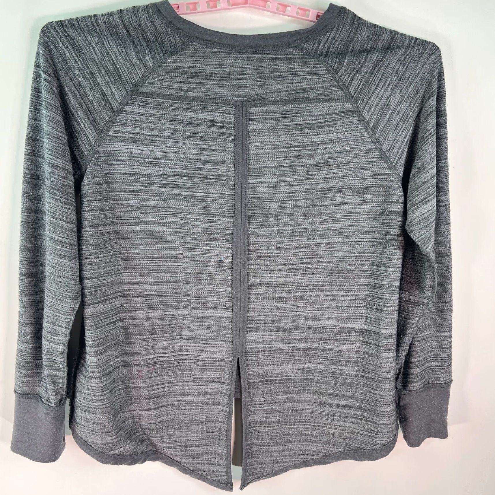 Vintage Womens Raglan Sleeves Crew Neck Back Slit Pullover Gray T Shirt Size 2X Size XXL / US 16-18 / IT 52-54 - 2 Thumbnail