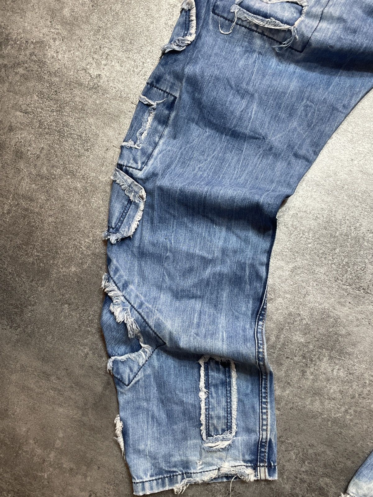 Vintage 🔥RARE🔥Vintage Y2K Denim Jeans Distressed Rare Avant Garde Size US 32 / EU 48 - 5 Thumbnail