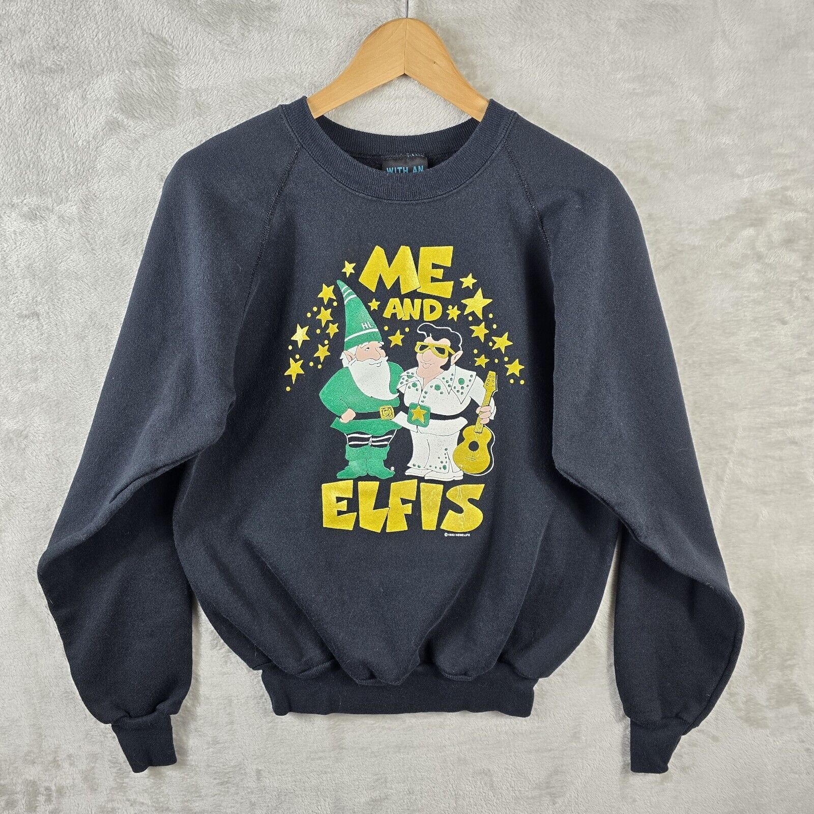 Vintage Vintage 90s Me & Elfis Christmas Crewneck Sweatshirt Medium Size US M / EU 48-50 / 2 - 2 Thumbnail