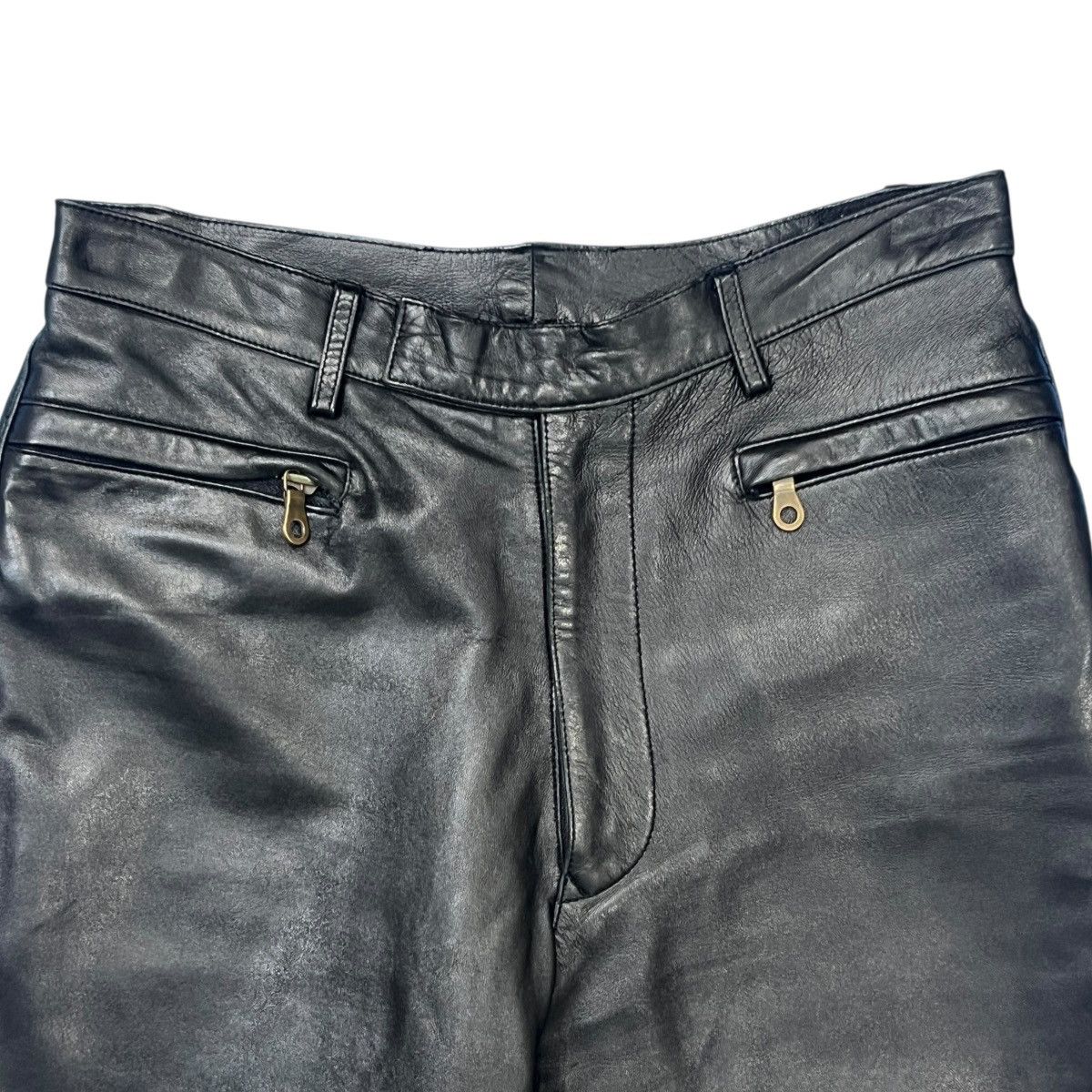 Jean Paul Gaultier Jean Paul GAULTIER Vintage Sheepskin Zip Leather Pants Size US 26 / EU 42 - 2 Thumbnail