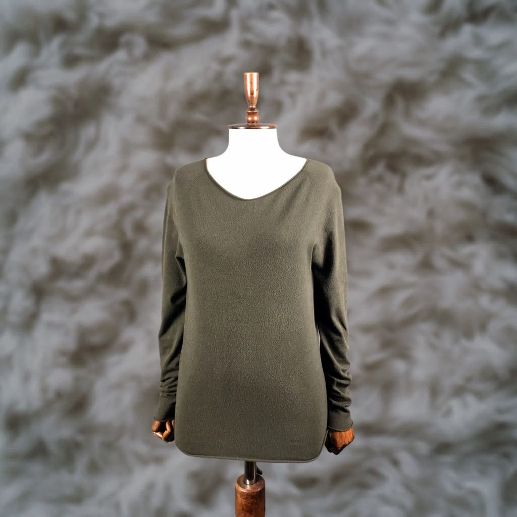 Vintage Annette Gortz Women Top Viscose Dark Green Size M Size M / US 6-8 / IT 42-44 - 1 Thumbnail