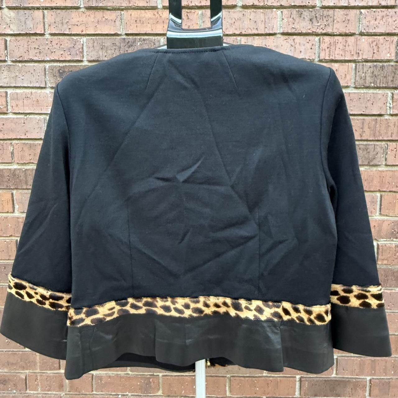 St. John St. John new Blazer Jacket Leopard Cheetah Calf Hair Leather Size XL / US 12-14 / IT 48-50 - 6 Thumbnail