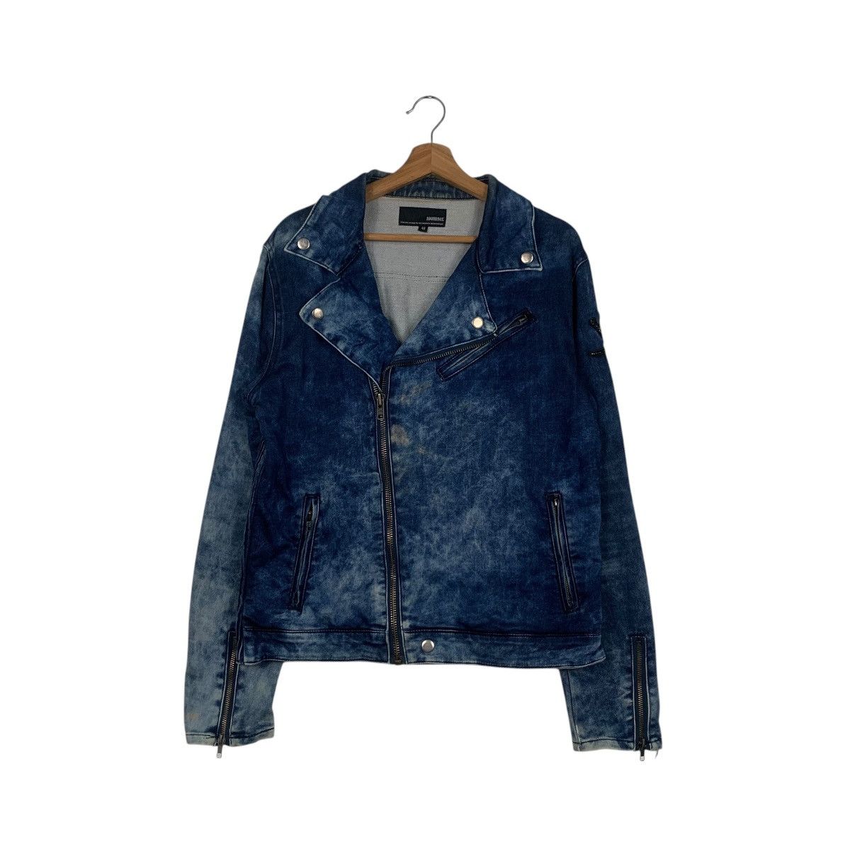 Japanese Brand ABORDAGE Acid Wash Double Collar Jacket #1801-C16 Size US M / EU 48-50 / 2 - 1 Thumbnail