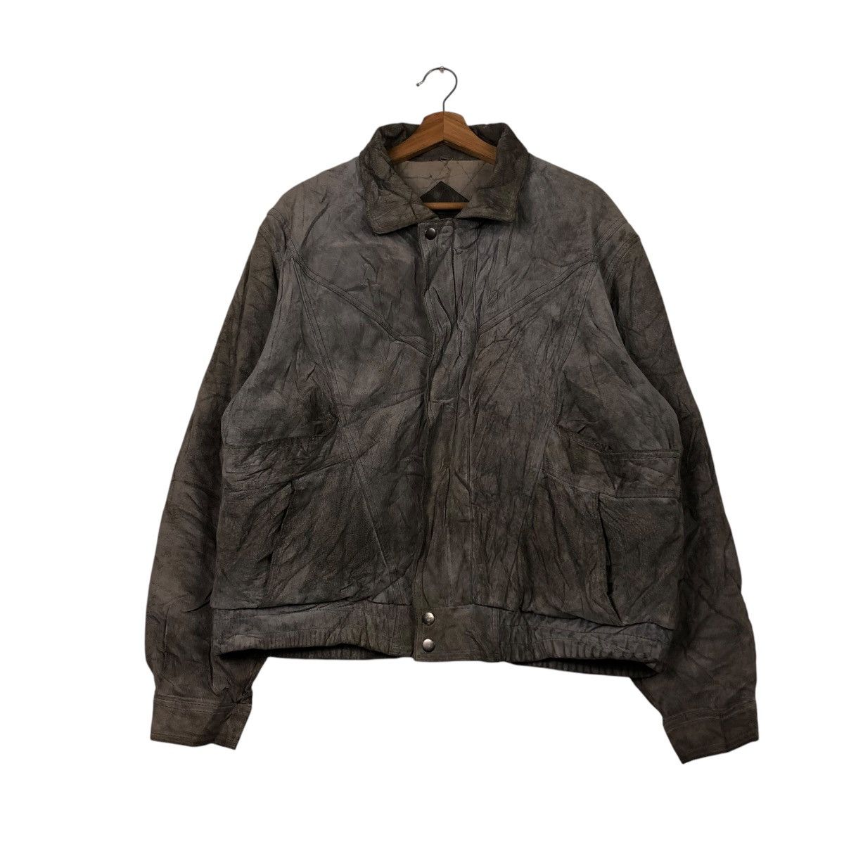 Japanese Brand 🔥VINTAGE LEATHER BOMBER JACKET ABERDEEN ISSEY MIYAKE Size US M / EU 48-50 / 2 - 2 Thumbnail