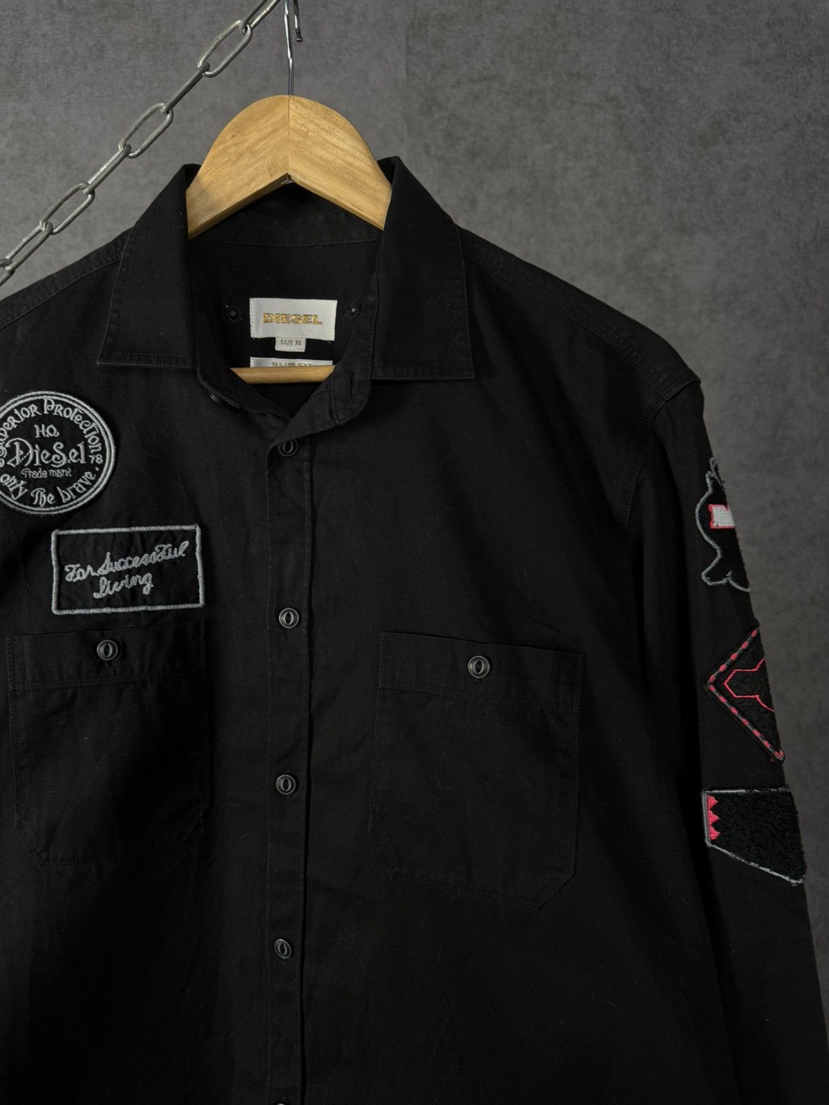 Diesel Diesel designer patch shirt Size US XL / EU 56 / 4 - 2 Thumbnail