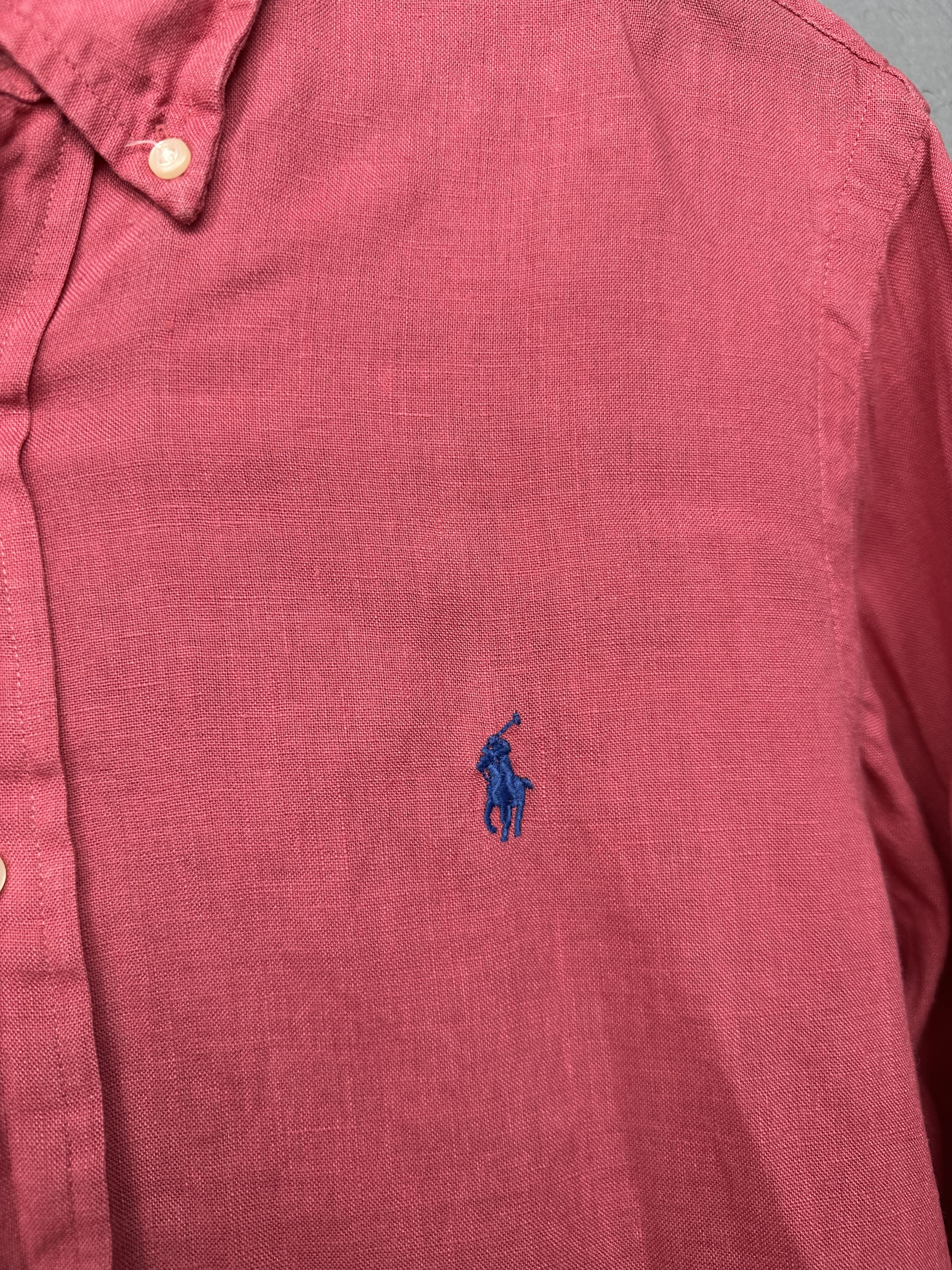 Polo Ralph Lauren × Ralph Lauren Polo Ralph Lauren Mens LINEN Long Sleeve Shirt Size US S / EU 44-46 / 1 - 3 Thumbnail