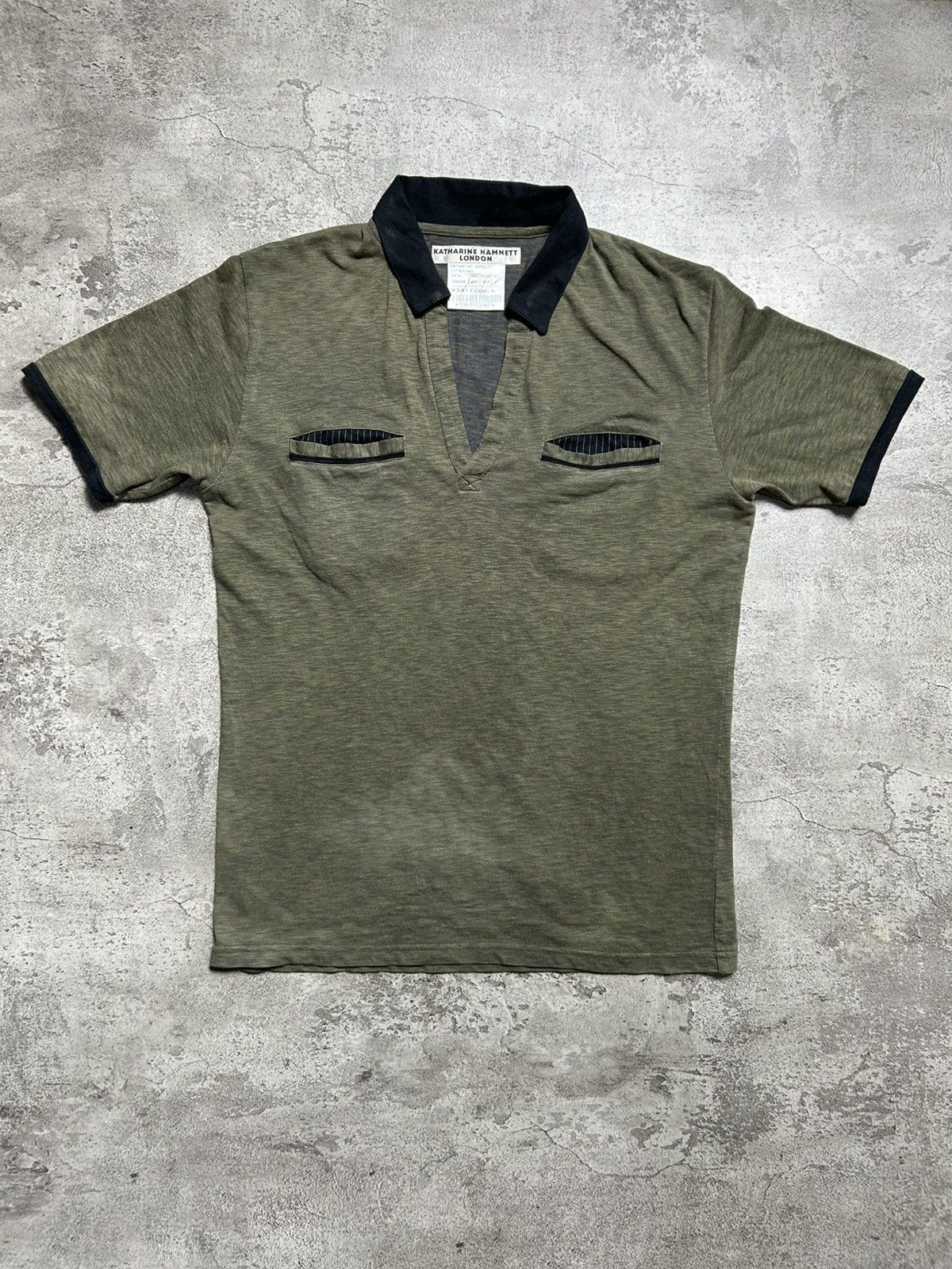 Katharine Hamnett London 2000s Katharine Hamnett London Polo Double Pocket T Shirt Size US S / EU 44-46 / 1 - 1 Thumbnail