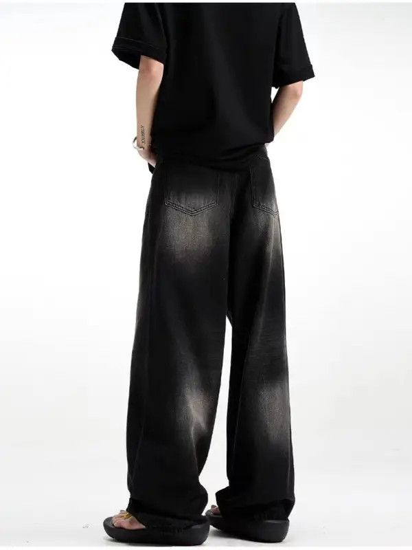 Japanese Brand VIBE Retro high street washed distressed wide leg jeans Size US 34 / EU 50 - 3 Thumbnail