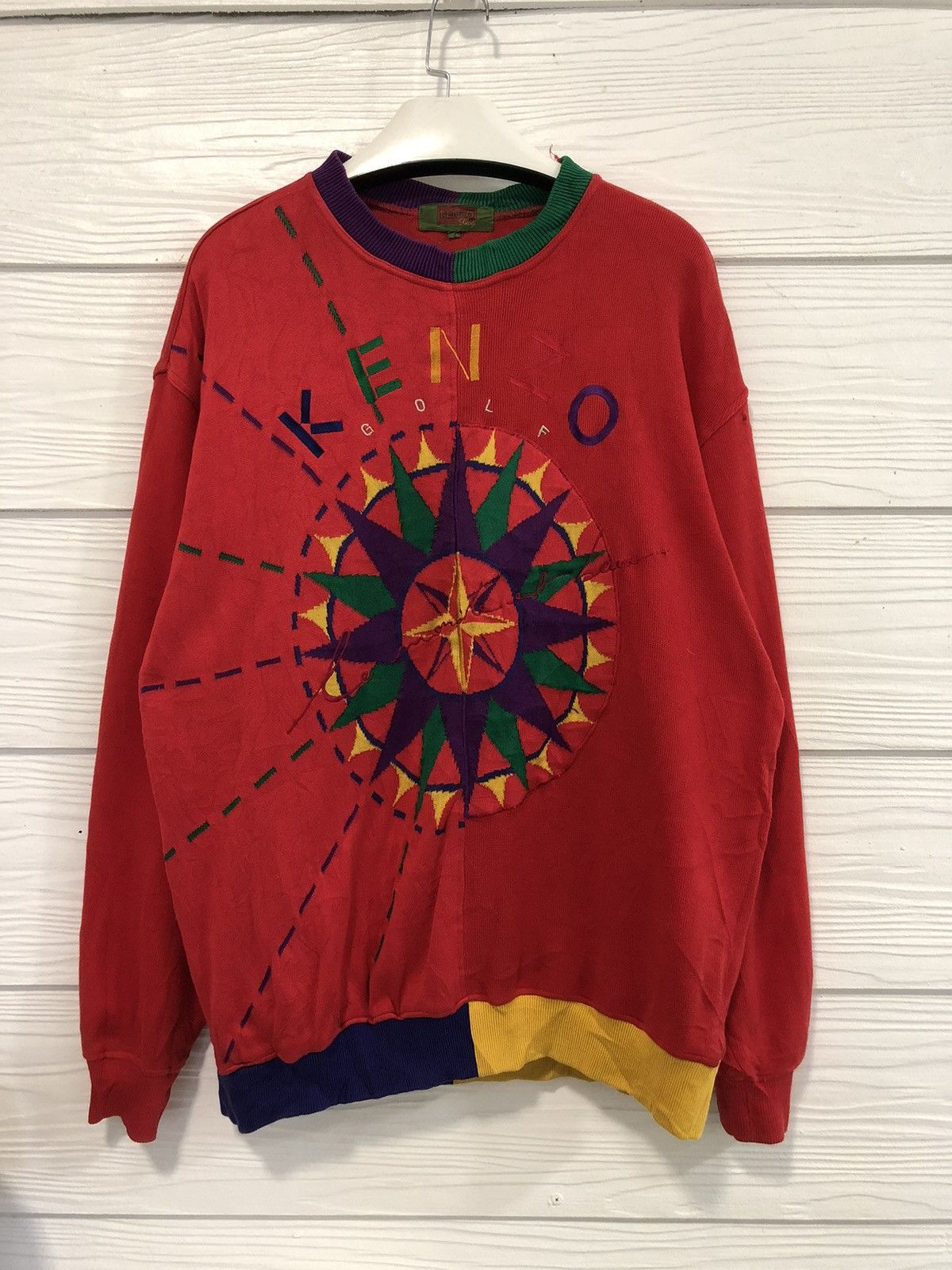 image of Kenzo Golf Sweatshirt in Red, Men's (Size Large)