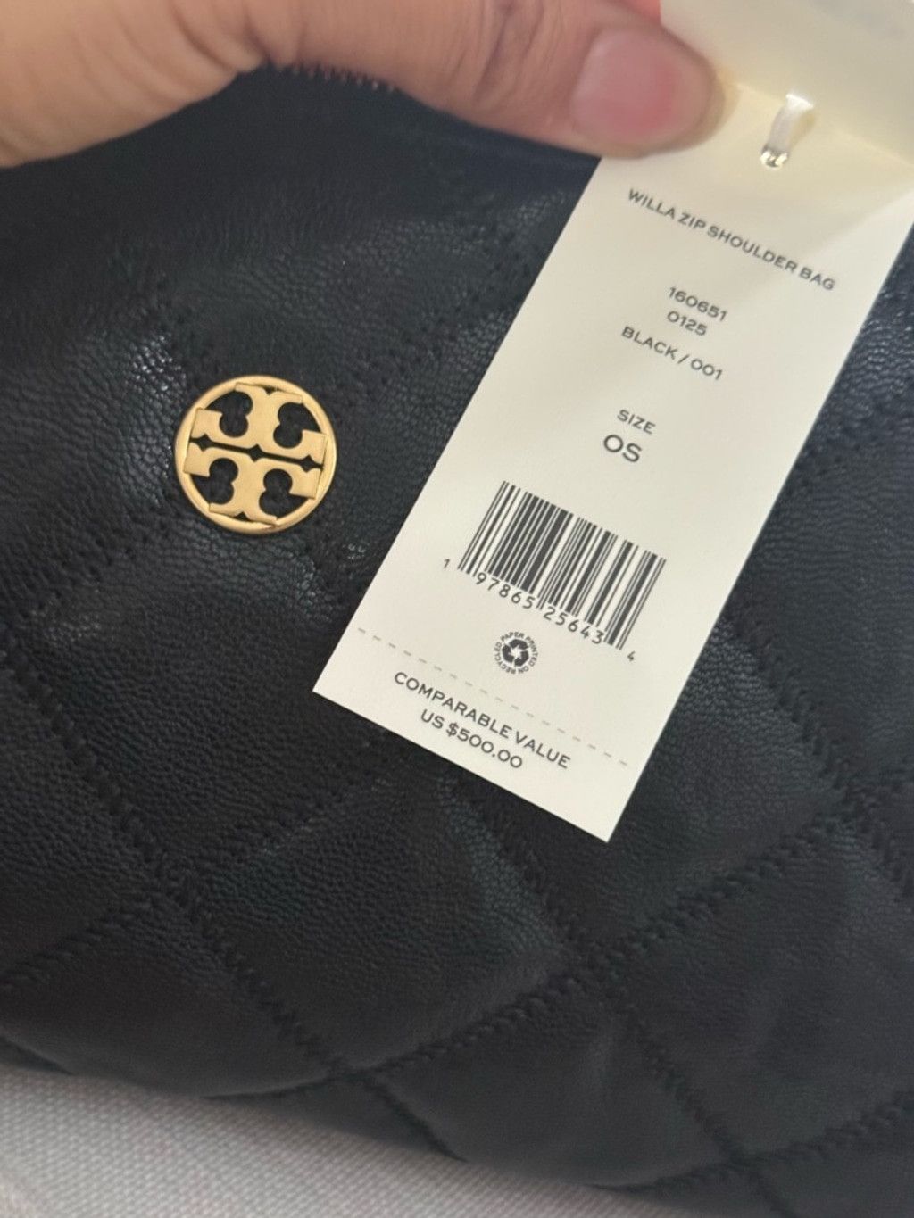 Tory Burch New tory burch WILLA ZIP SHOULDER BAG black Size ONE SIZE - 5 Thumbnail